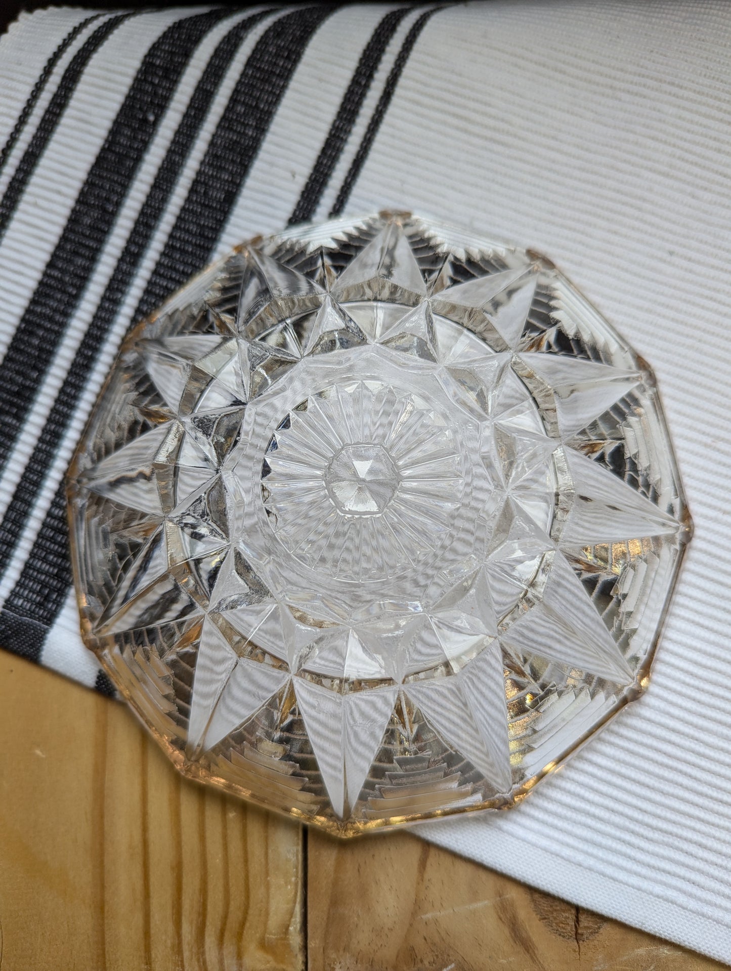 Anchor Hocking #158 Pressed Glass Bowl with Gold Rim
