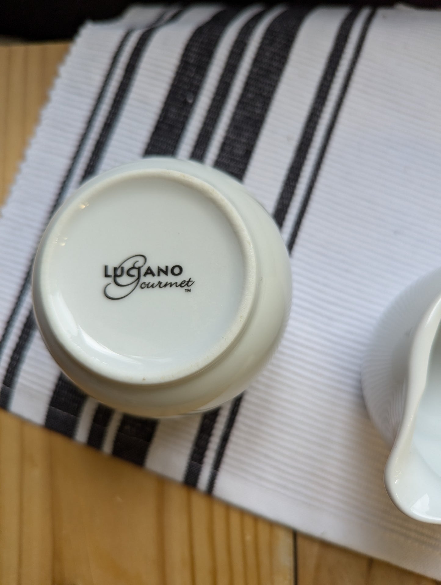 White Cream and Sugar Serving Dishes