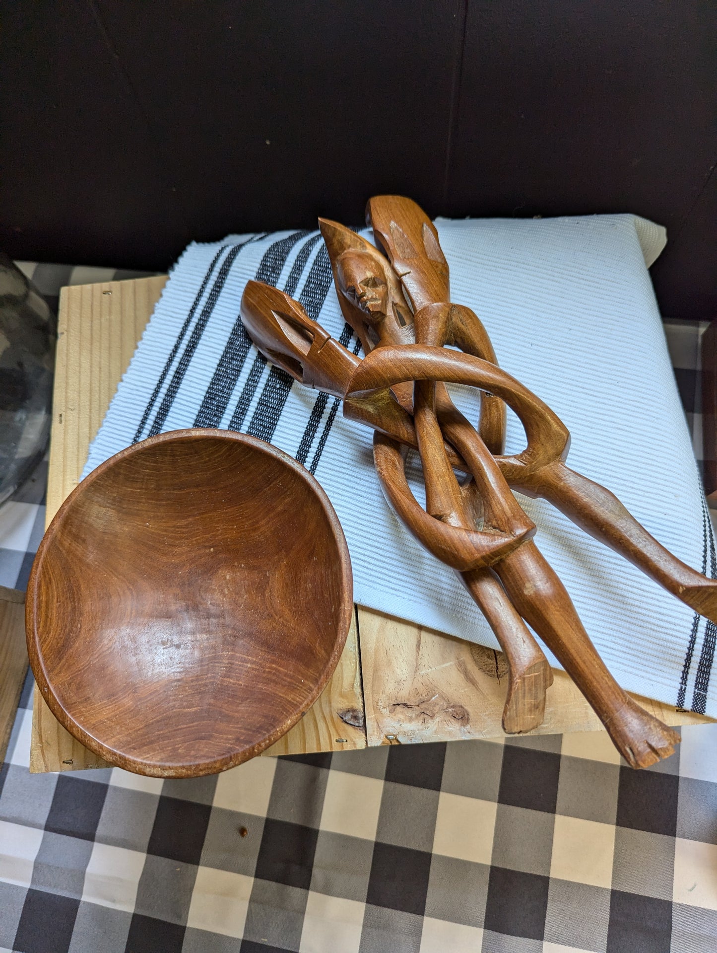 Hand Carved Pedestal Bowl
