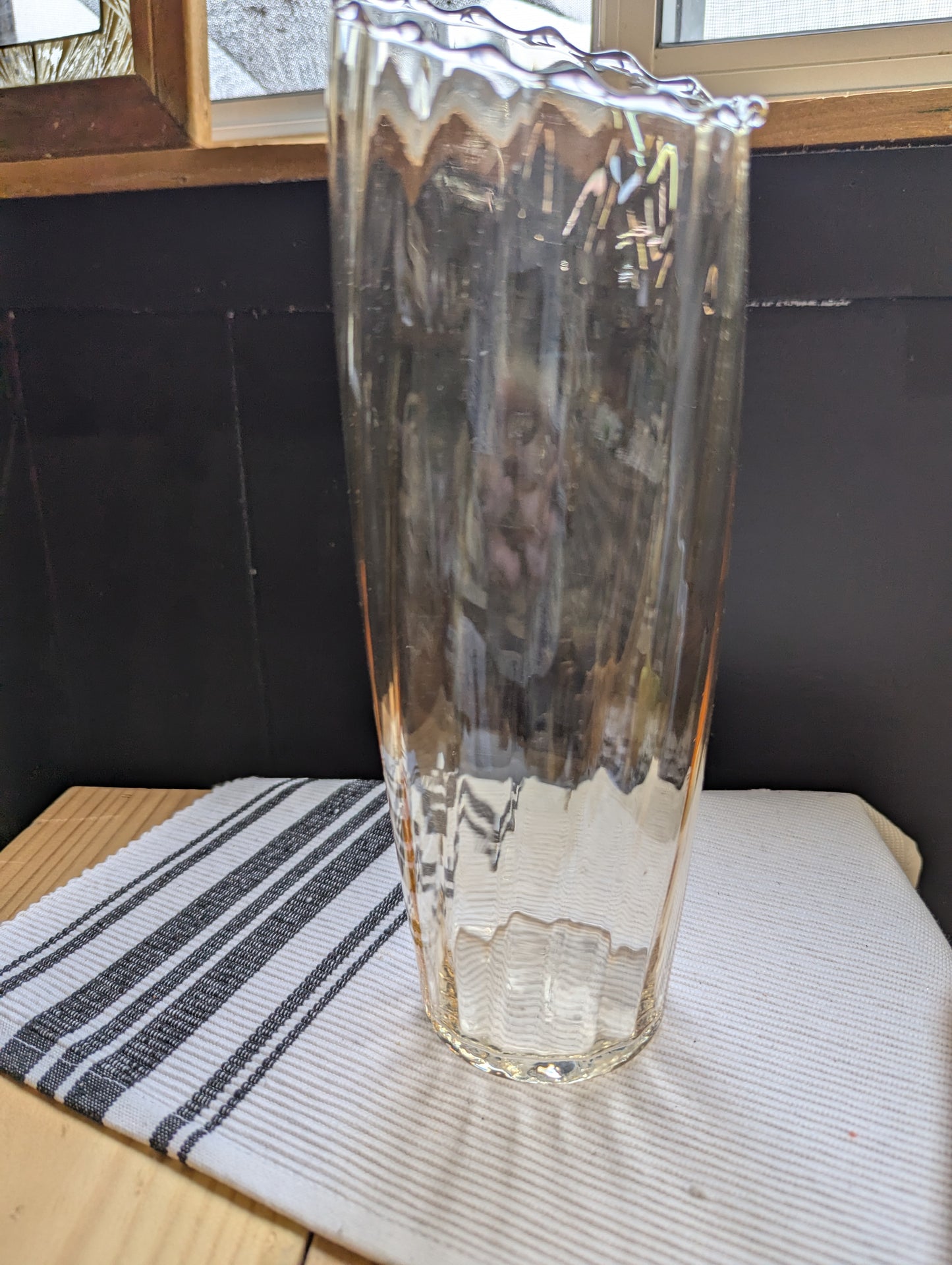Fluted Vase with Scalloped Edge