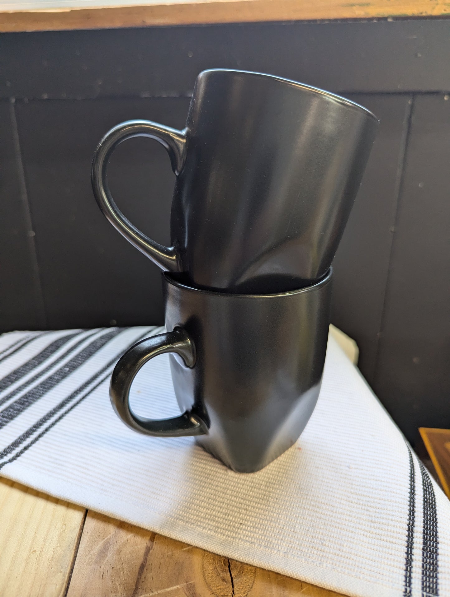 Black Earthenware Mugs