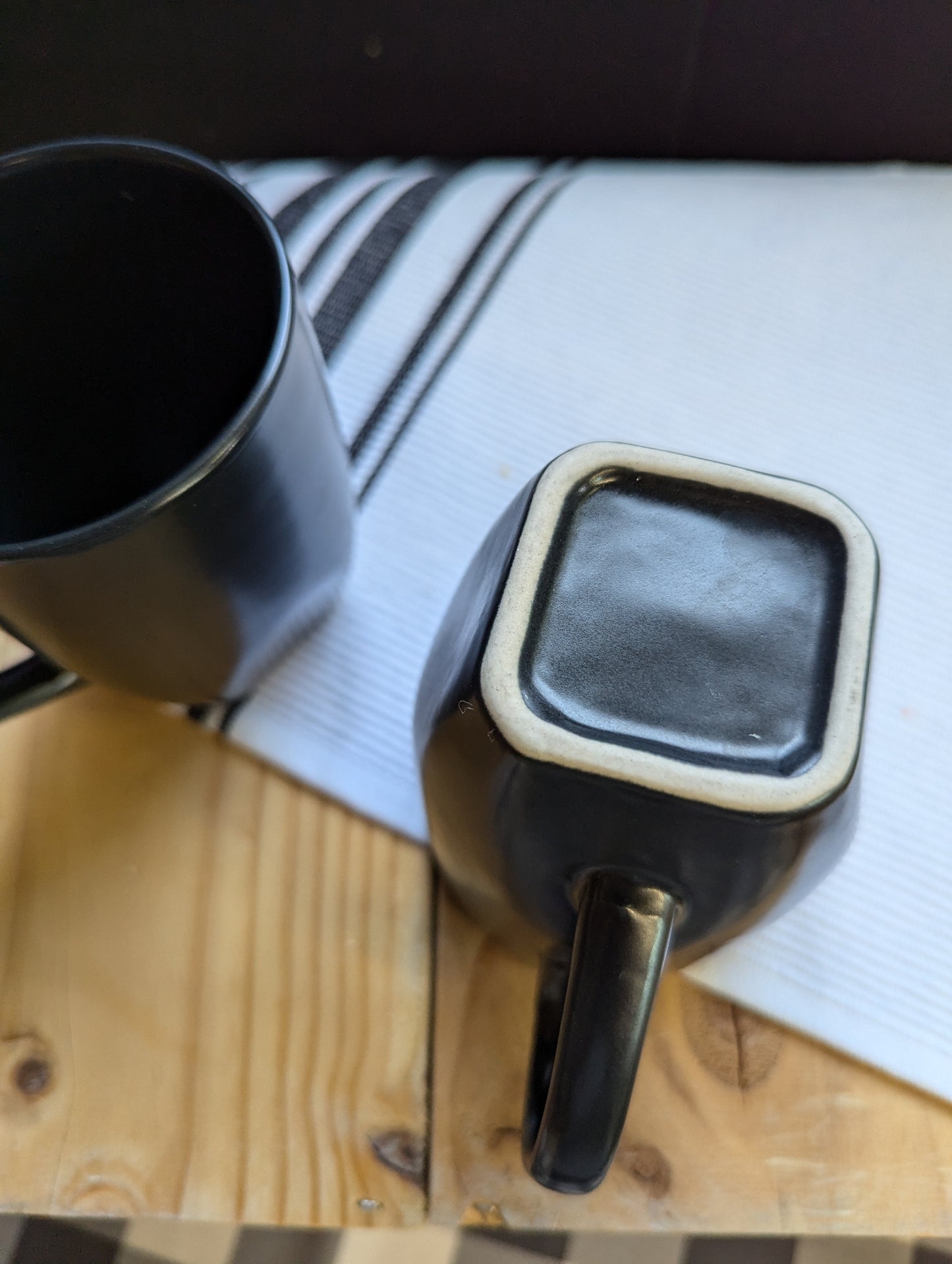 Black Earthenware Mugs