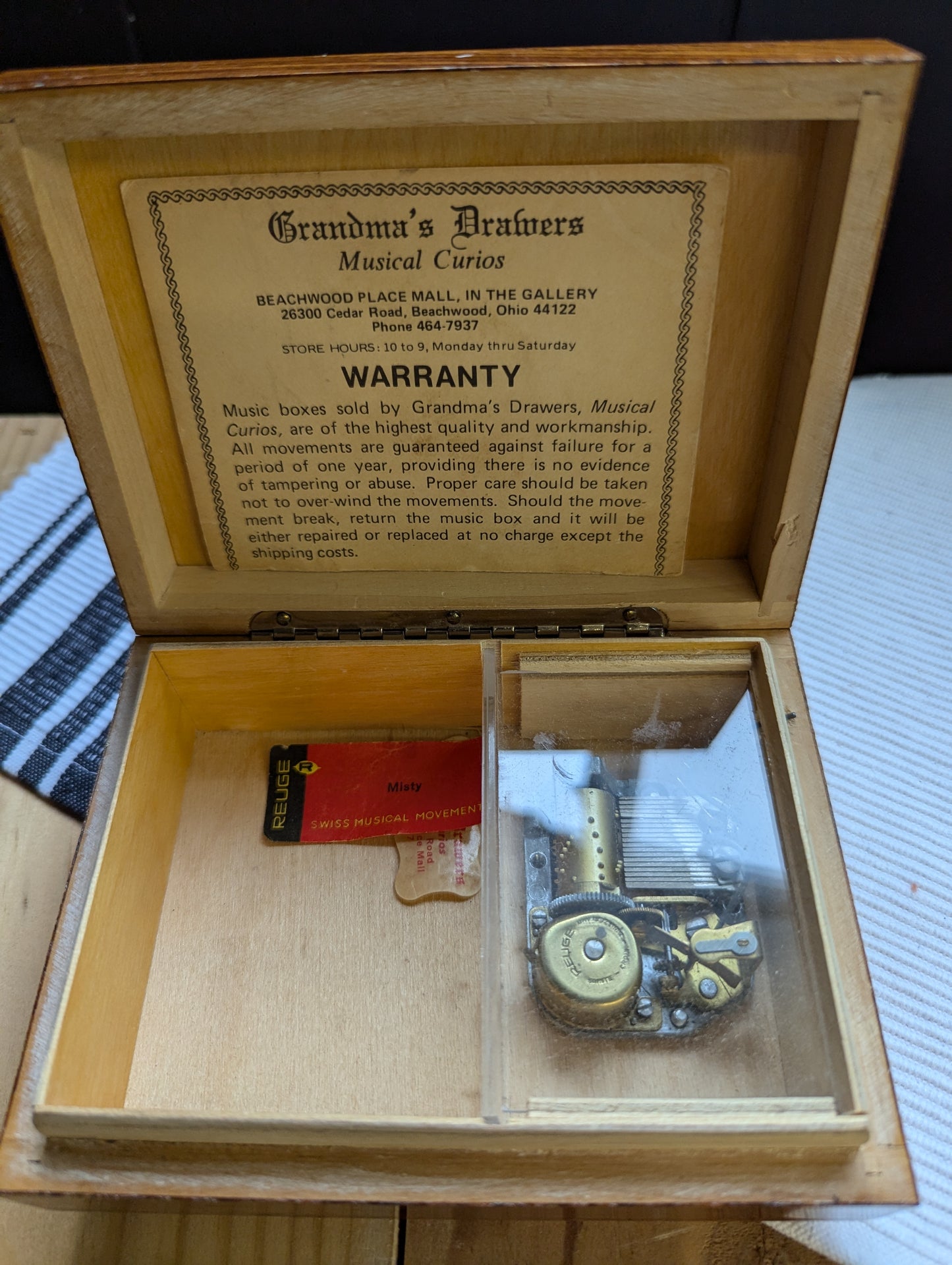Vintage Reuge Swiss Music Box