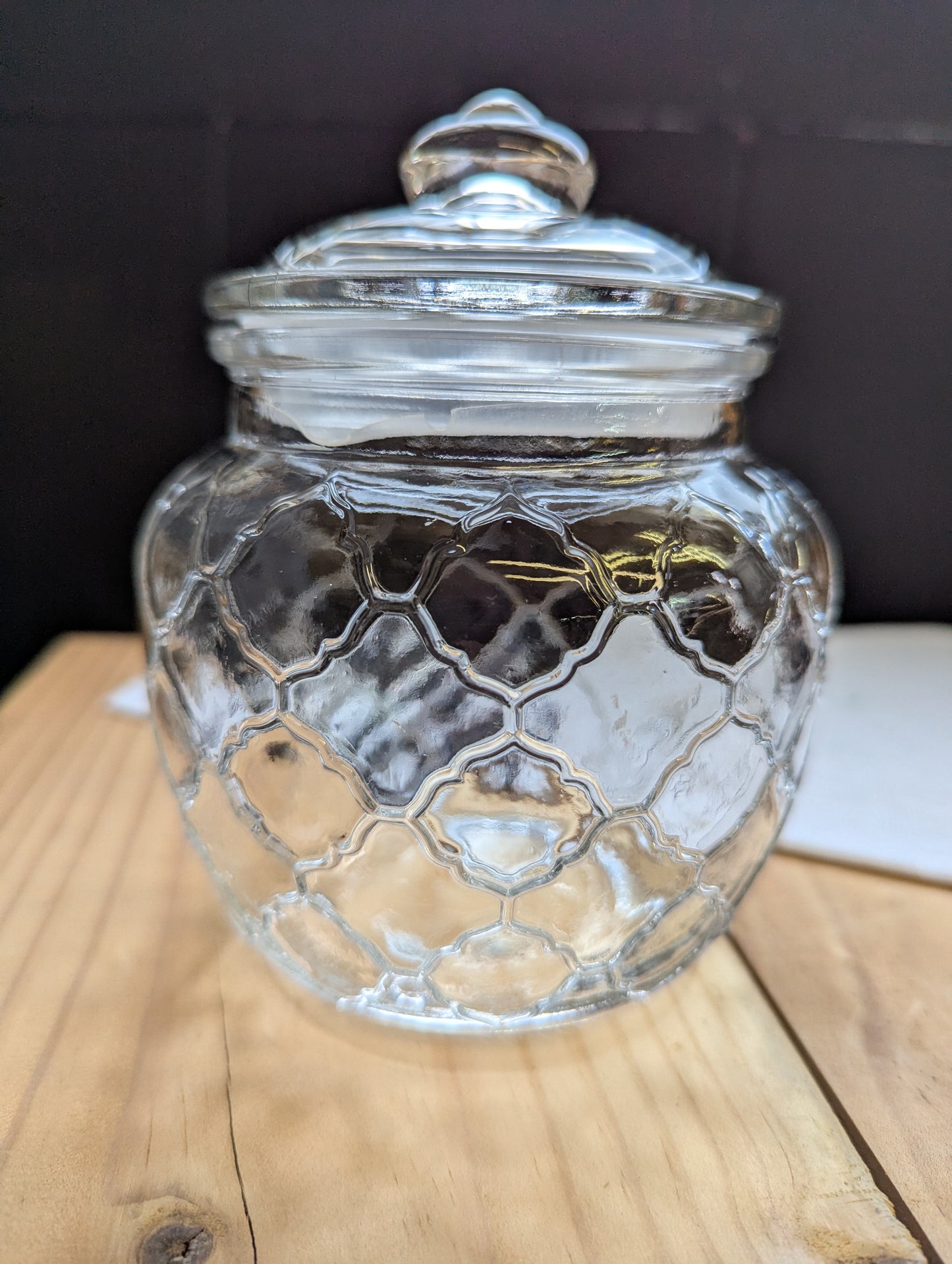 Embossed Glass Apothecary Jars