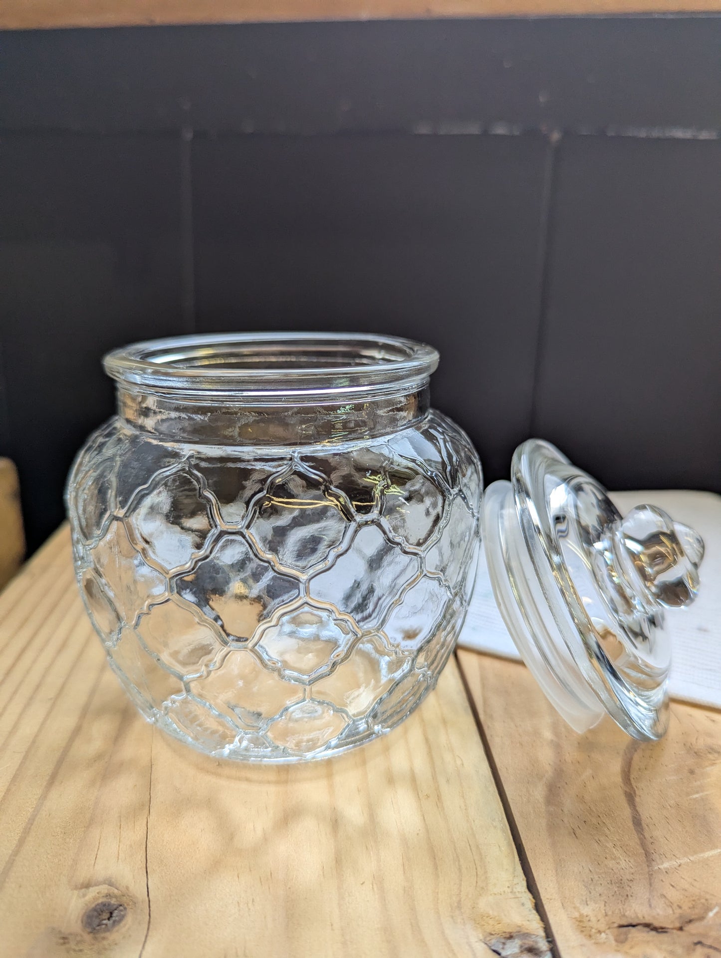 Embossed Glass Apothecary Jars