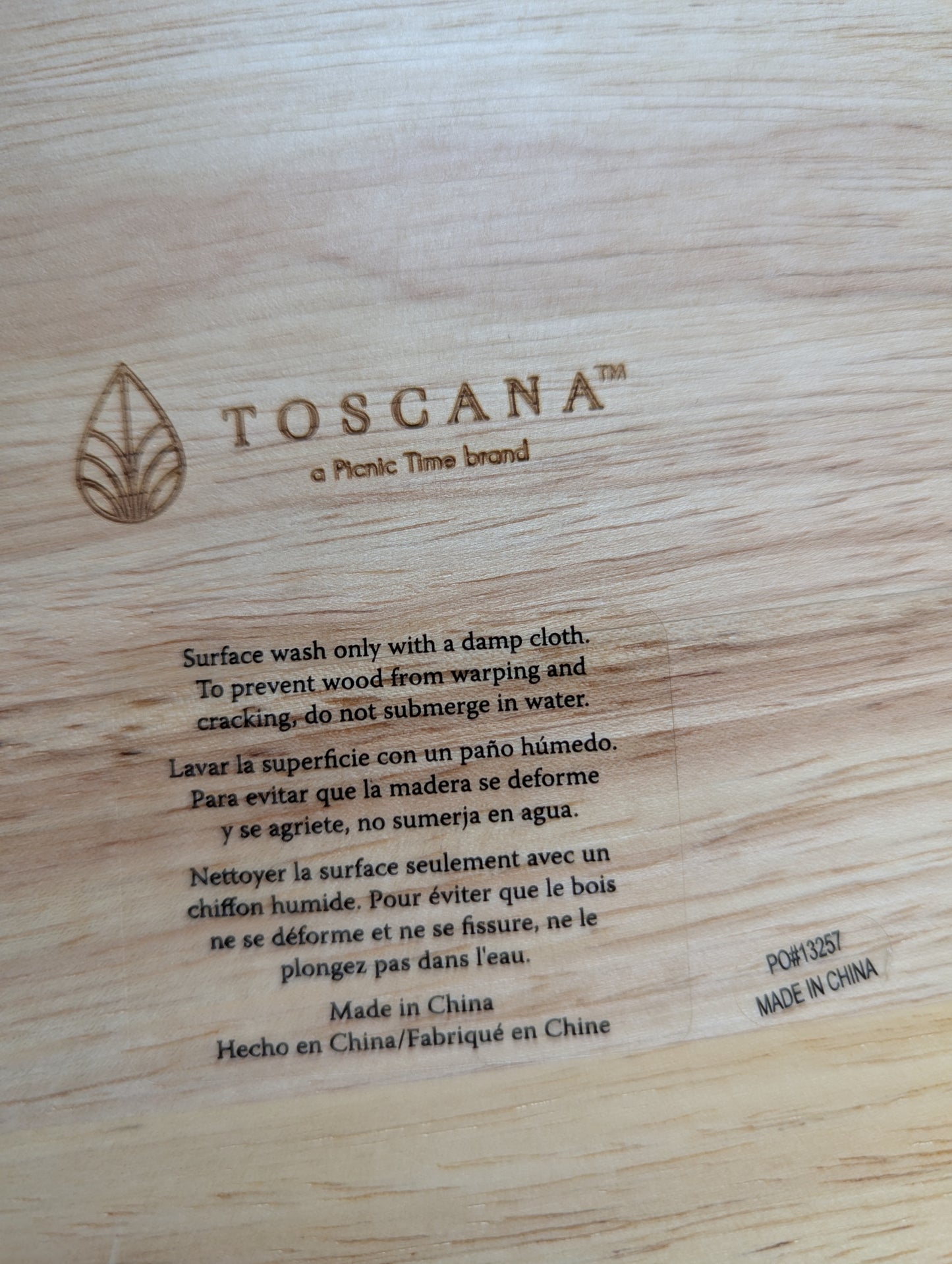 Toscana Rubberwood Cheese Board and Knife Set