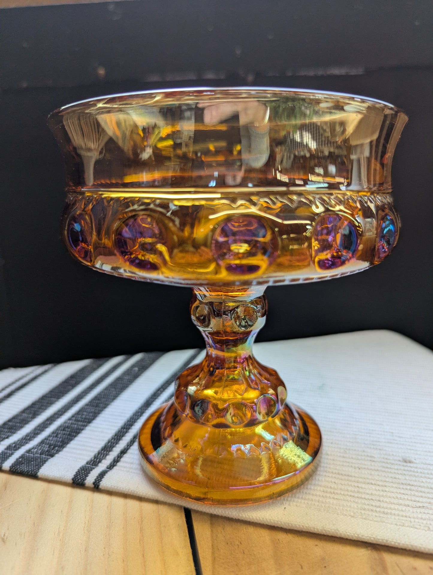 Indiana Glass King's Carnival Compote Dish