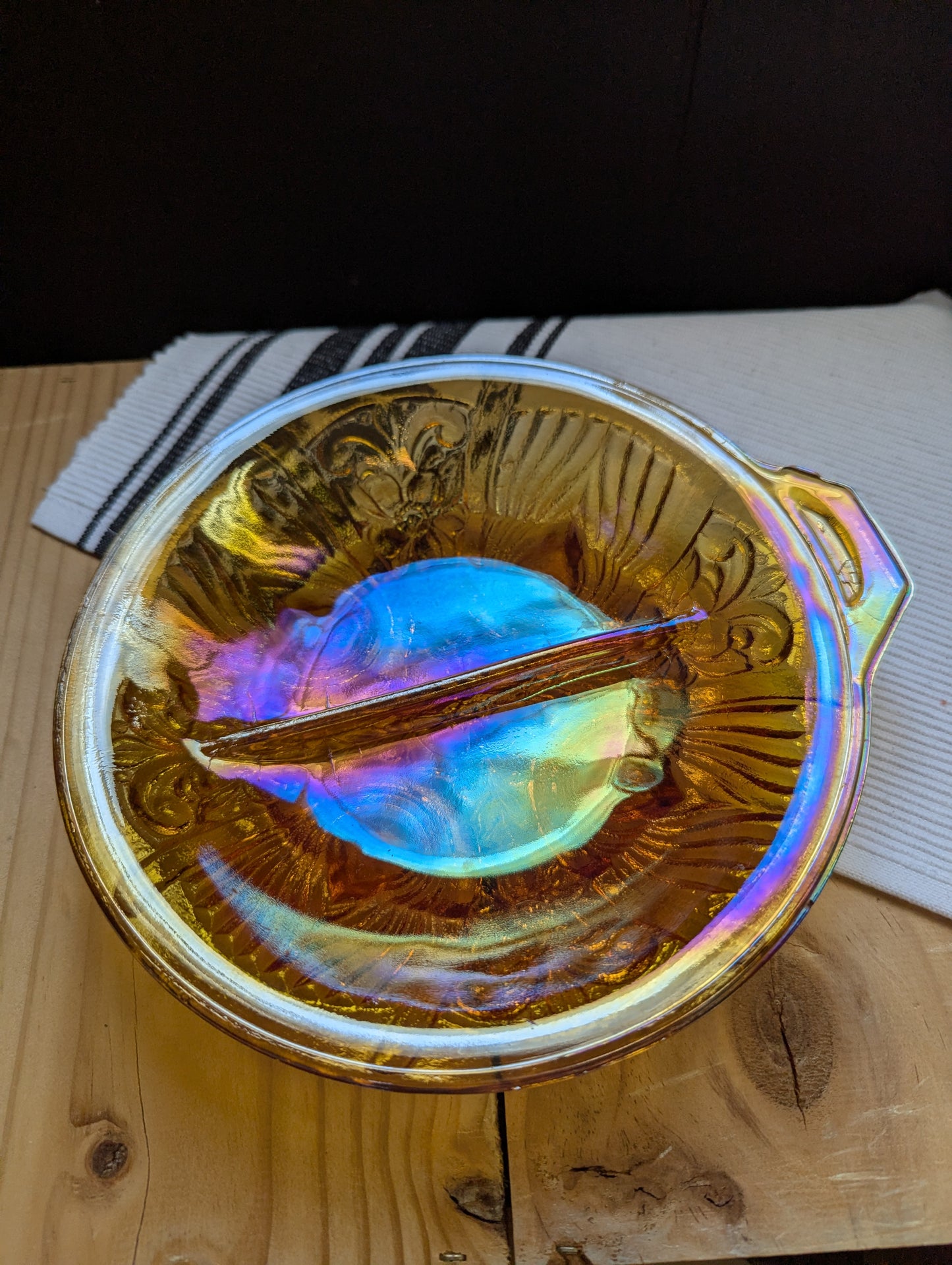 Indiana Glass King's Crown Divided Dish