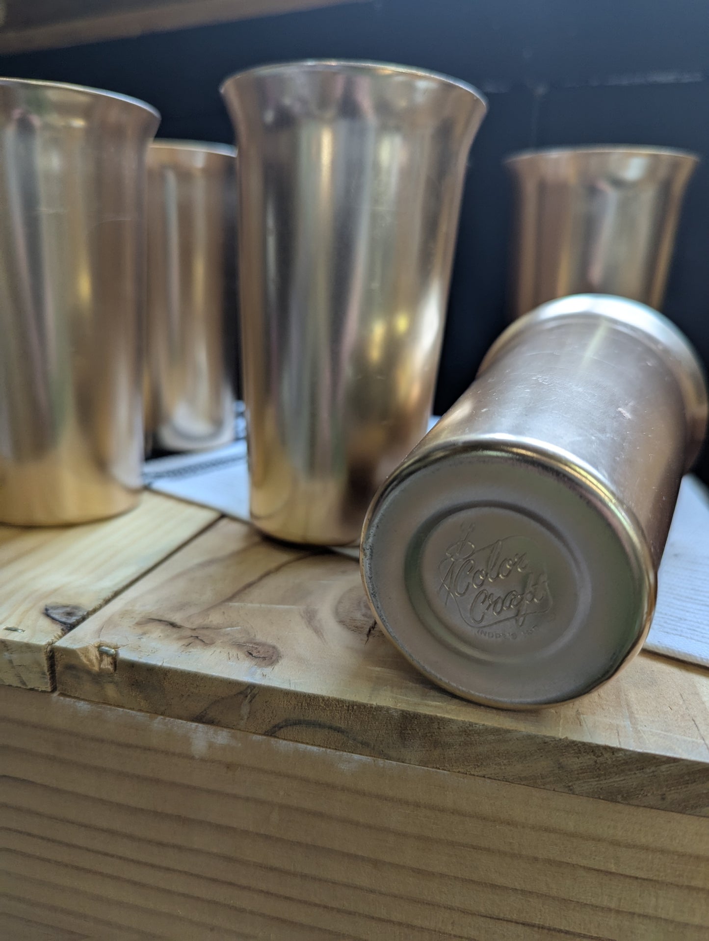 Set of 6 Rose Gold Aluminium Tumblers
