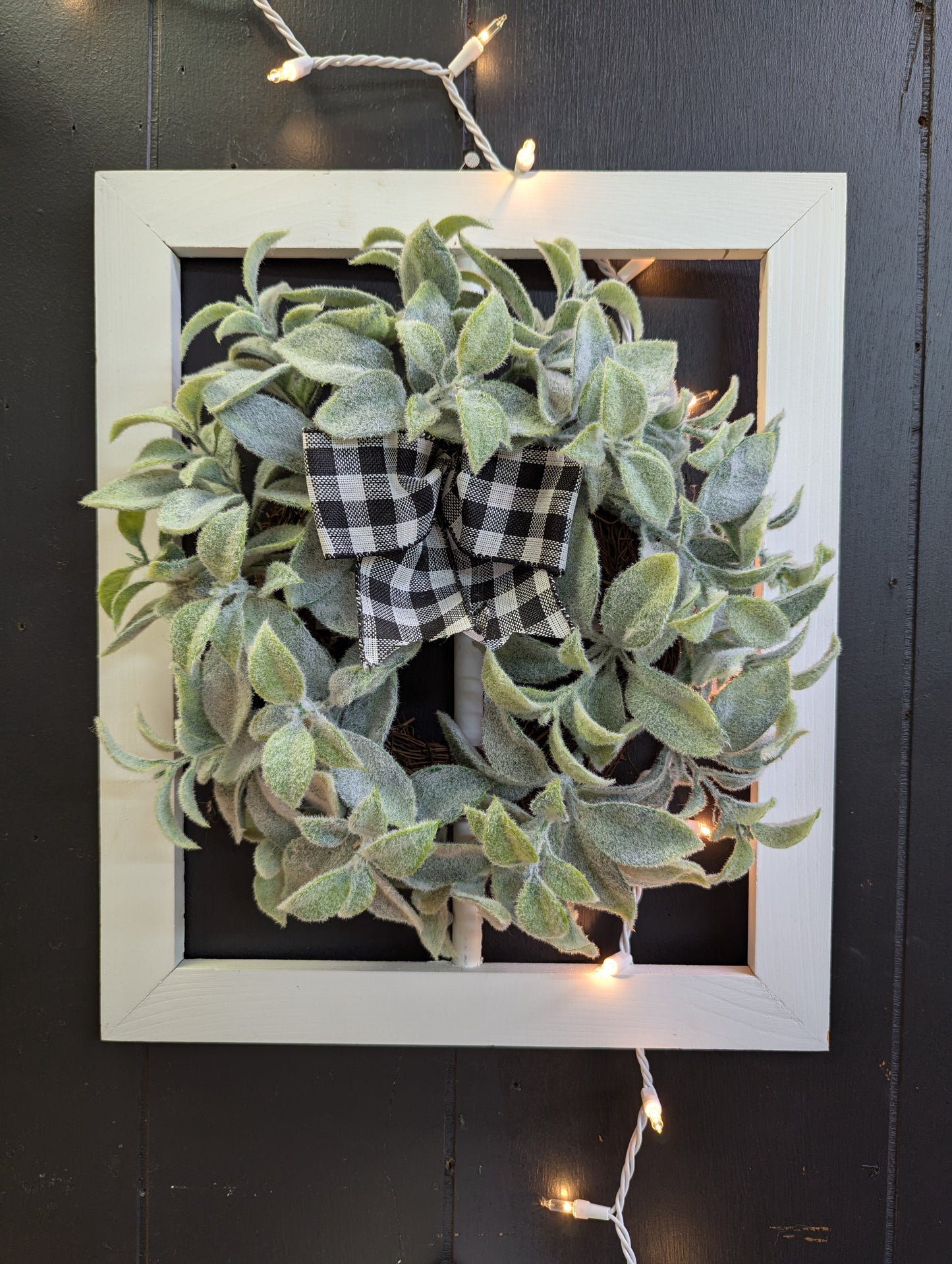 Wreath on a Window Pane