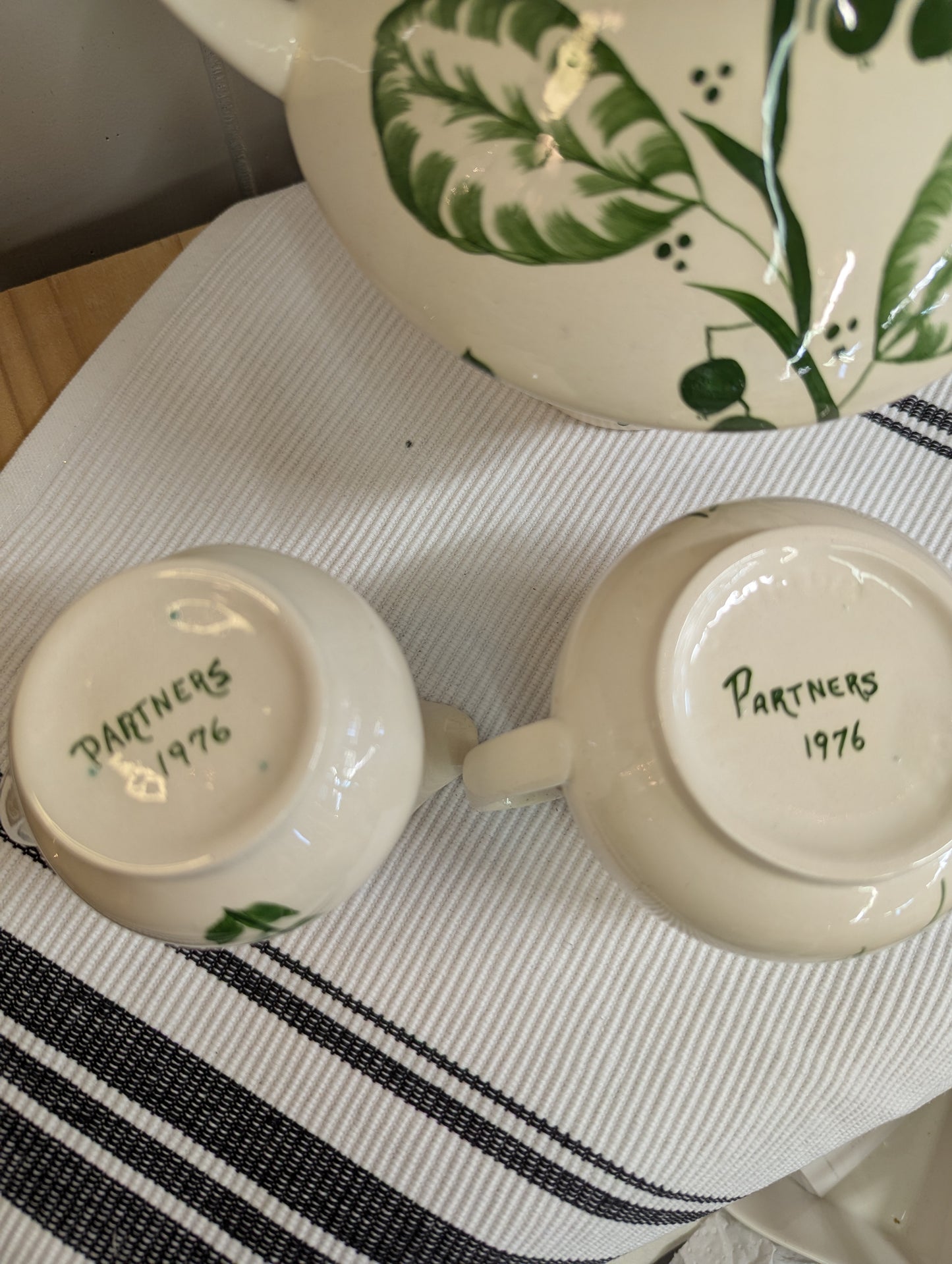 Unique Shaped Teapot, Sugar and Creamer