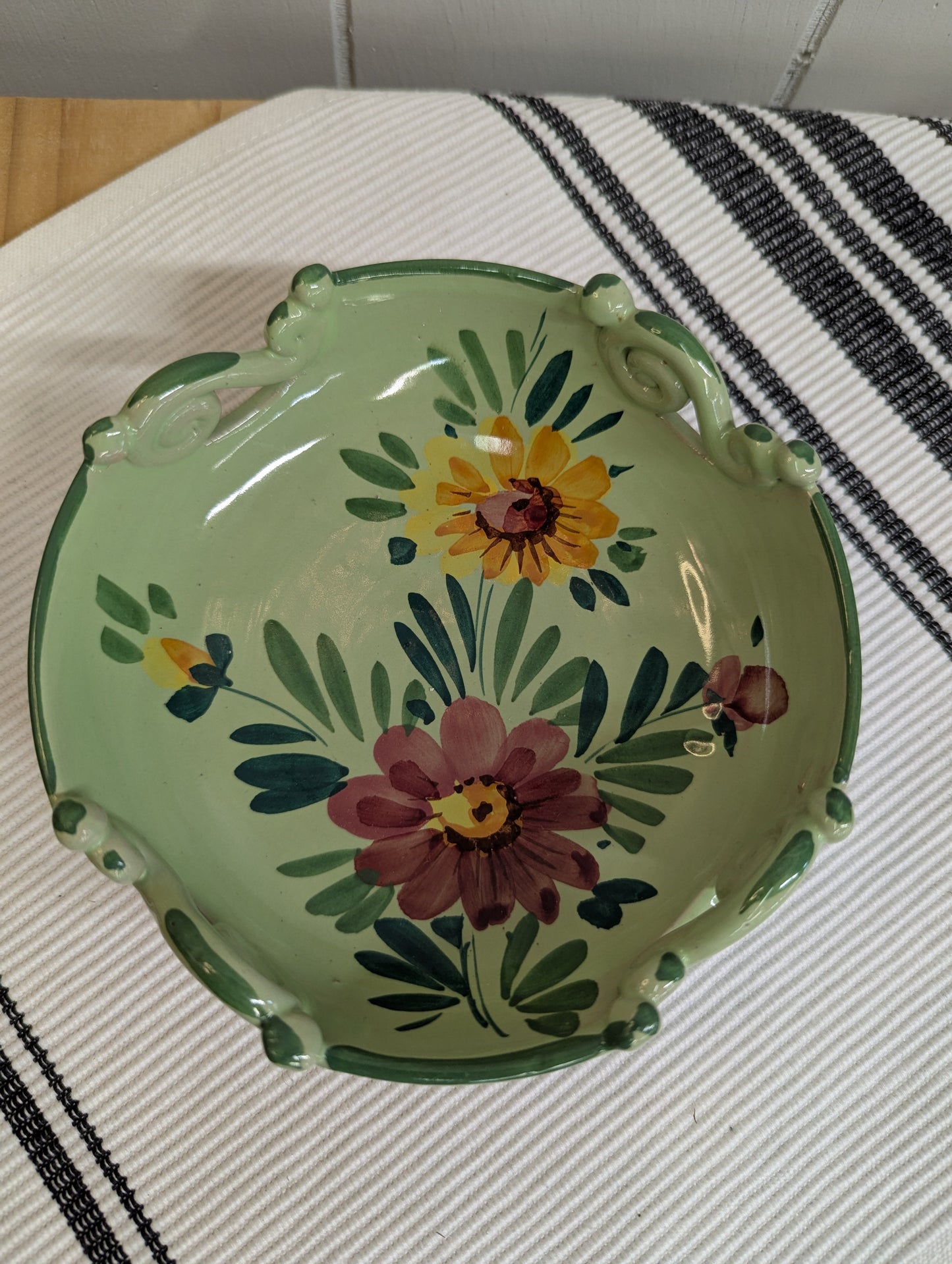 Green Floral Dish
