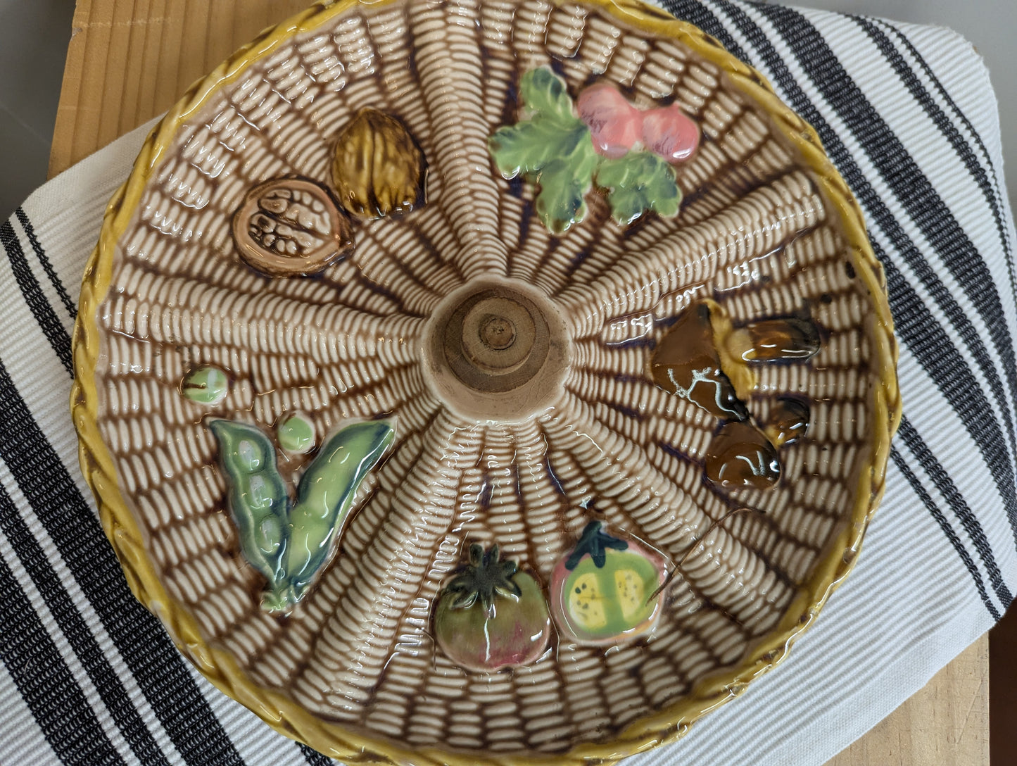 Tilso Majolica Tidbit/Relish Platter