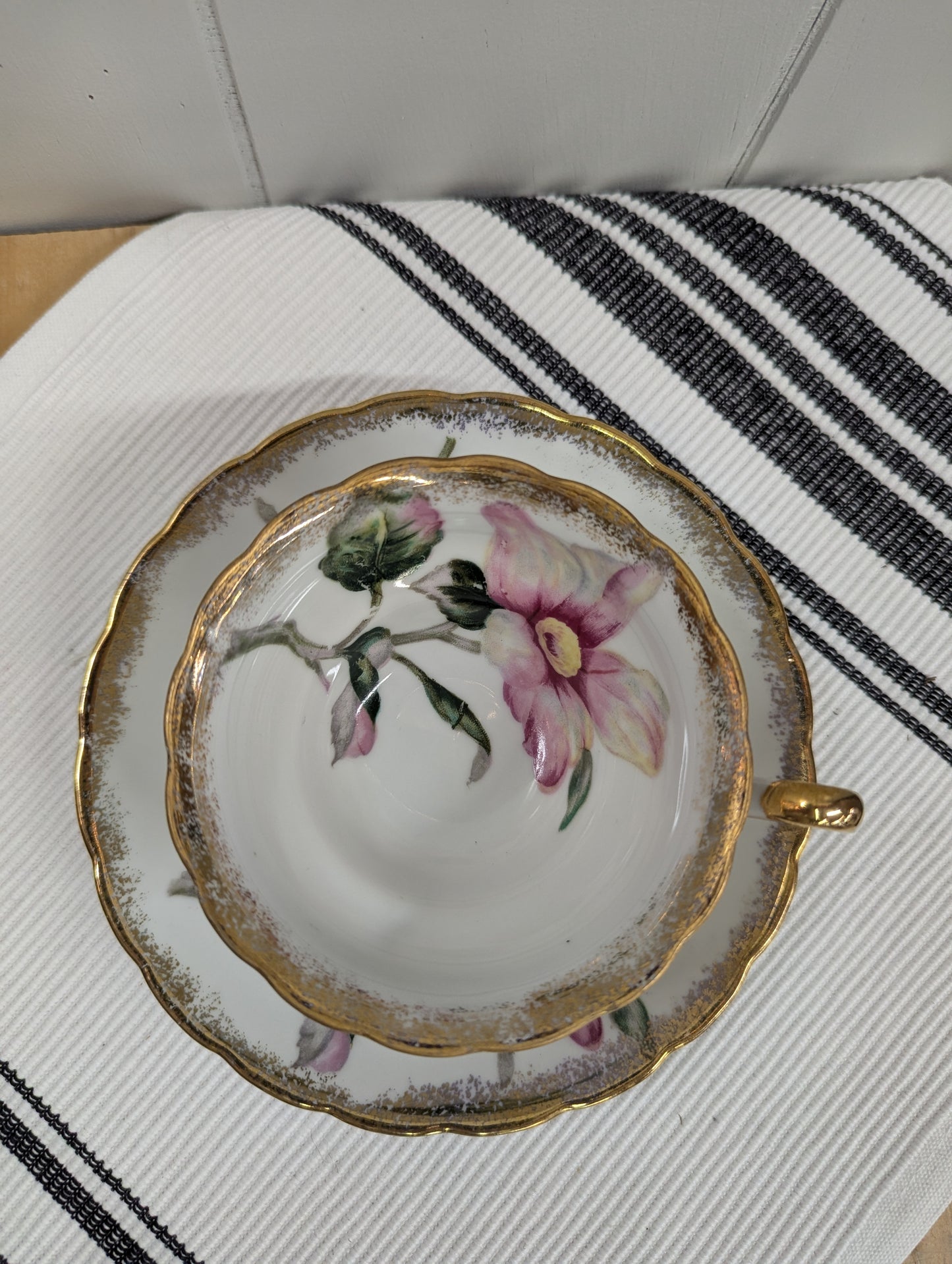 Trimont Pink Orchid Teacup and Saucer
