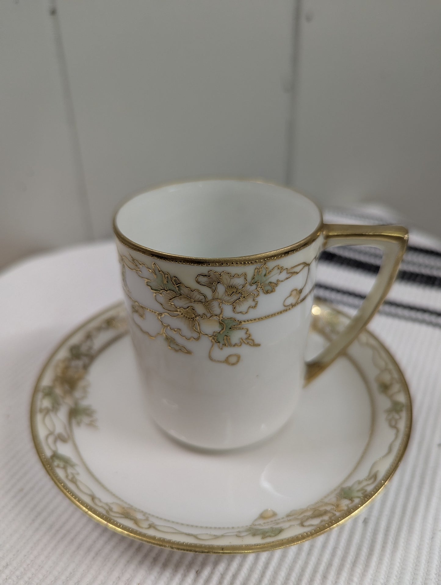 Nippon Morimura Chocolate/Demitasse Cup and Saucer
