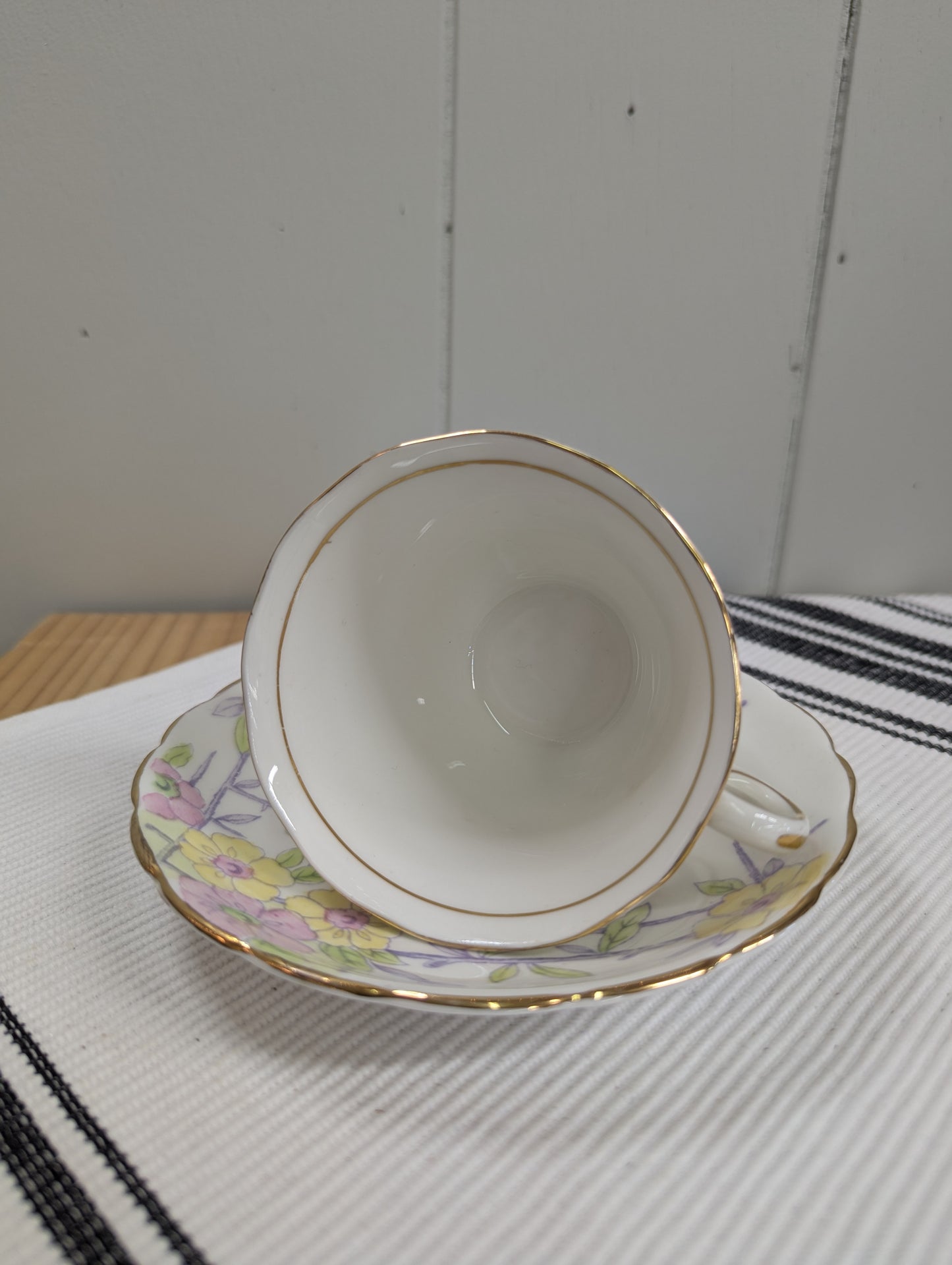 Coclough Floral Trellis Teacup and Saucer
