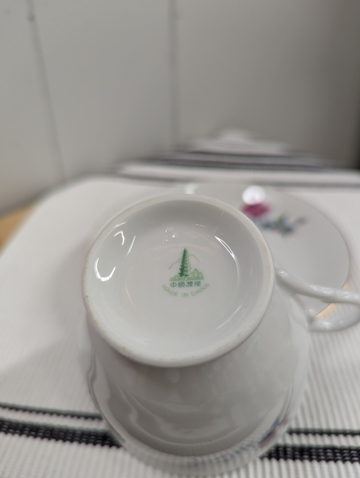 Nanjing Pagoda Teacup and Saucer