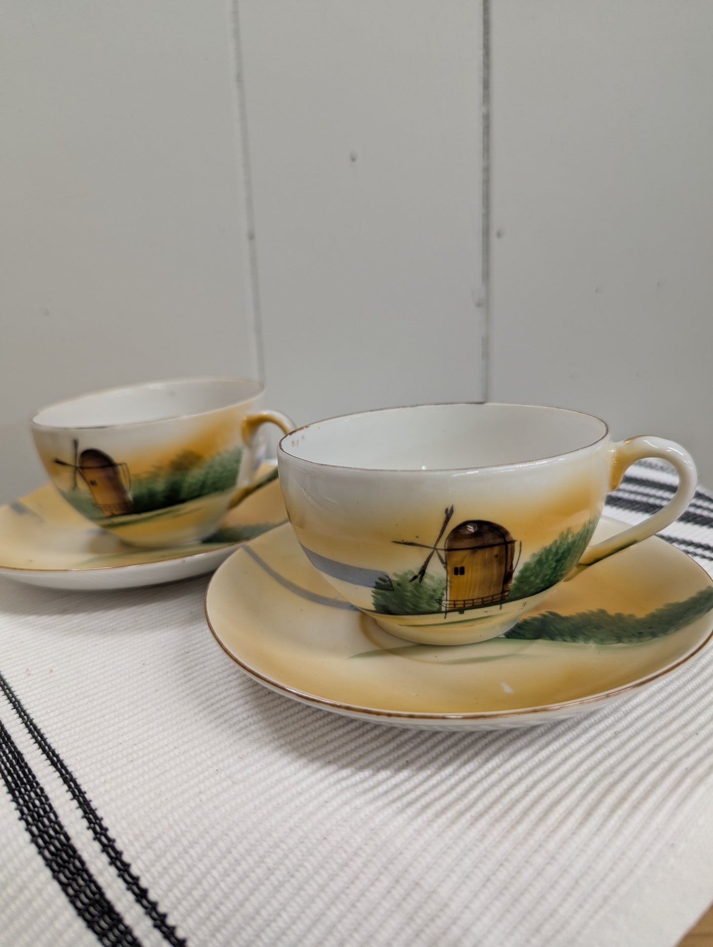 Windmill Teacups and Saucers