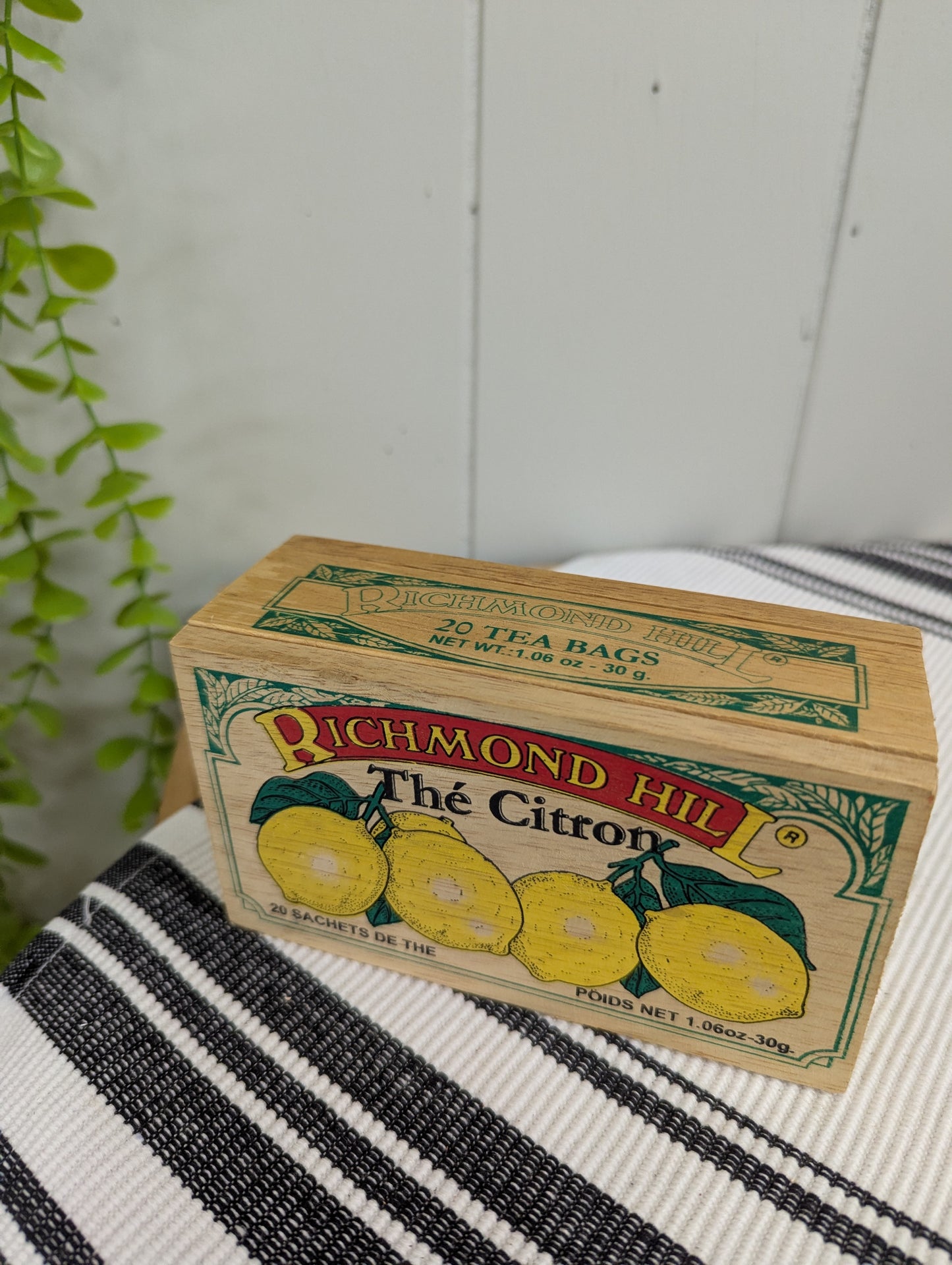 Wood Lemon Tea Box