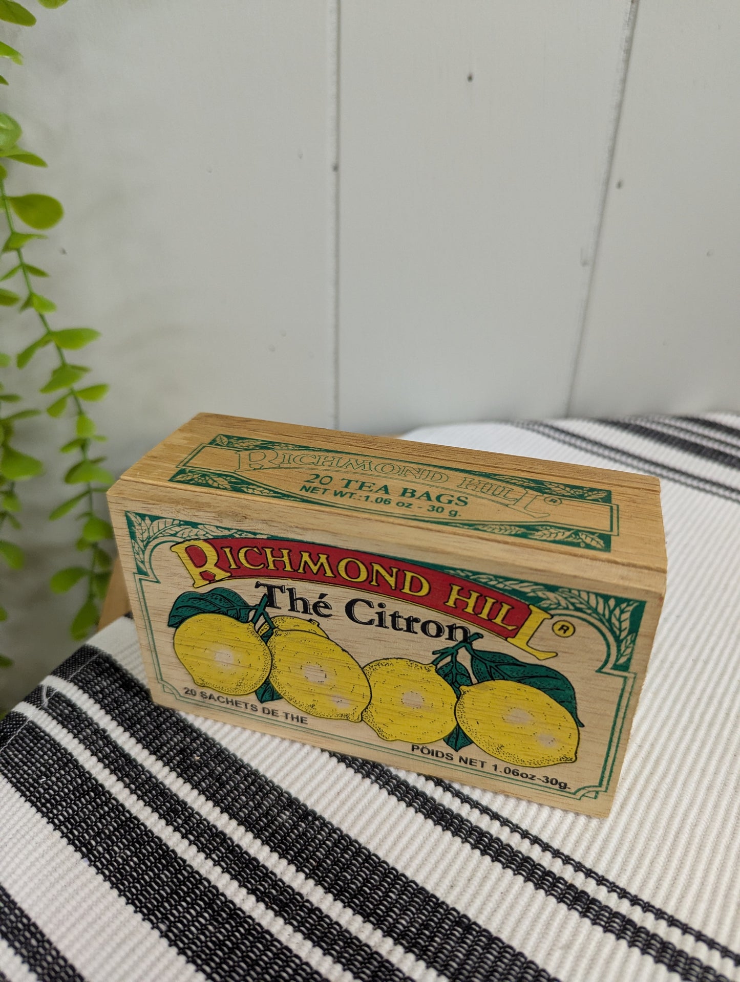 Wood Lemon Tea Box
