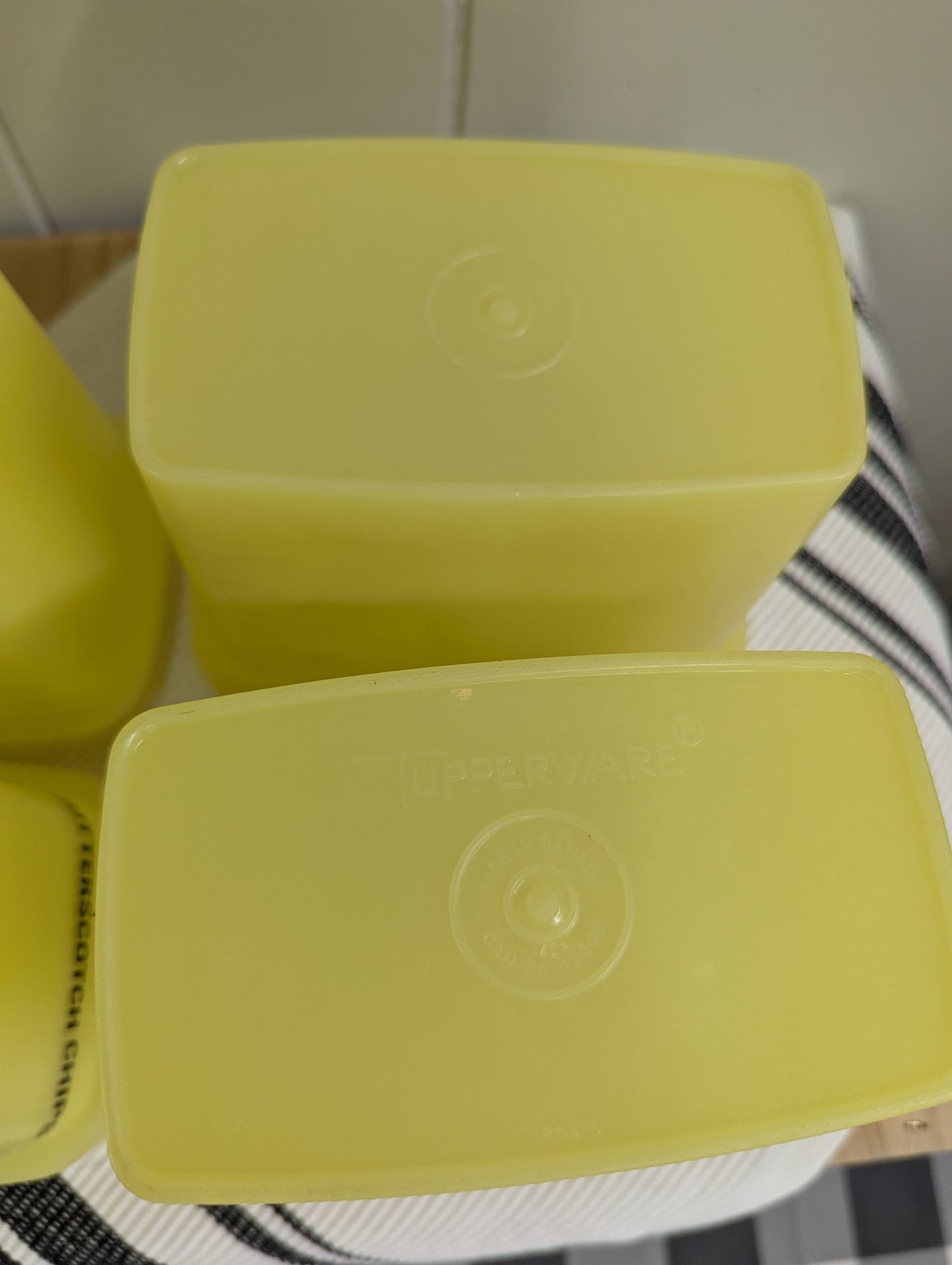 Set of Four Yellow Canisters