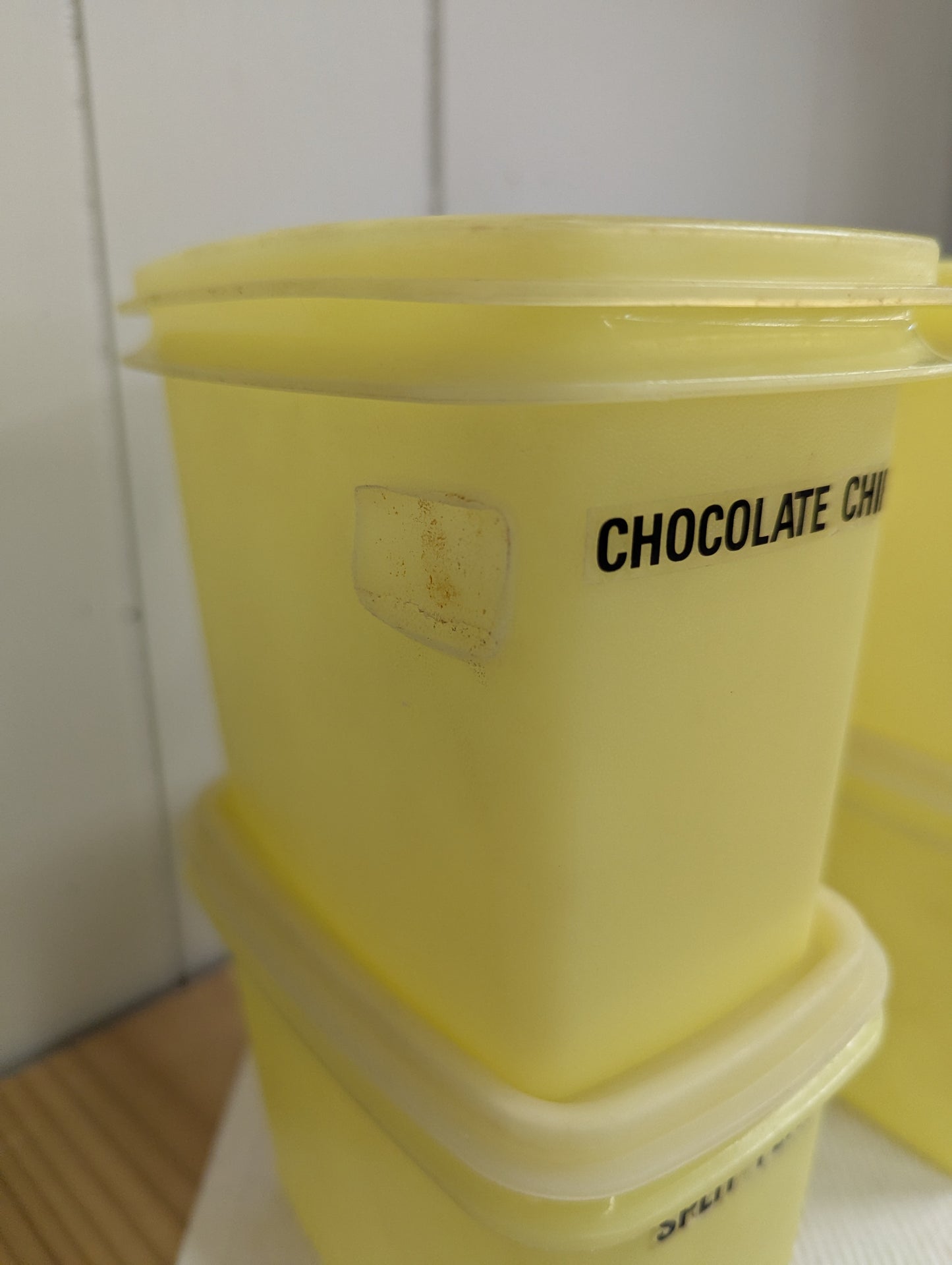 Set of Four Yellow Canisters
