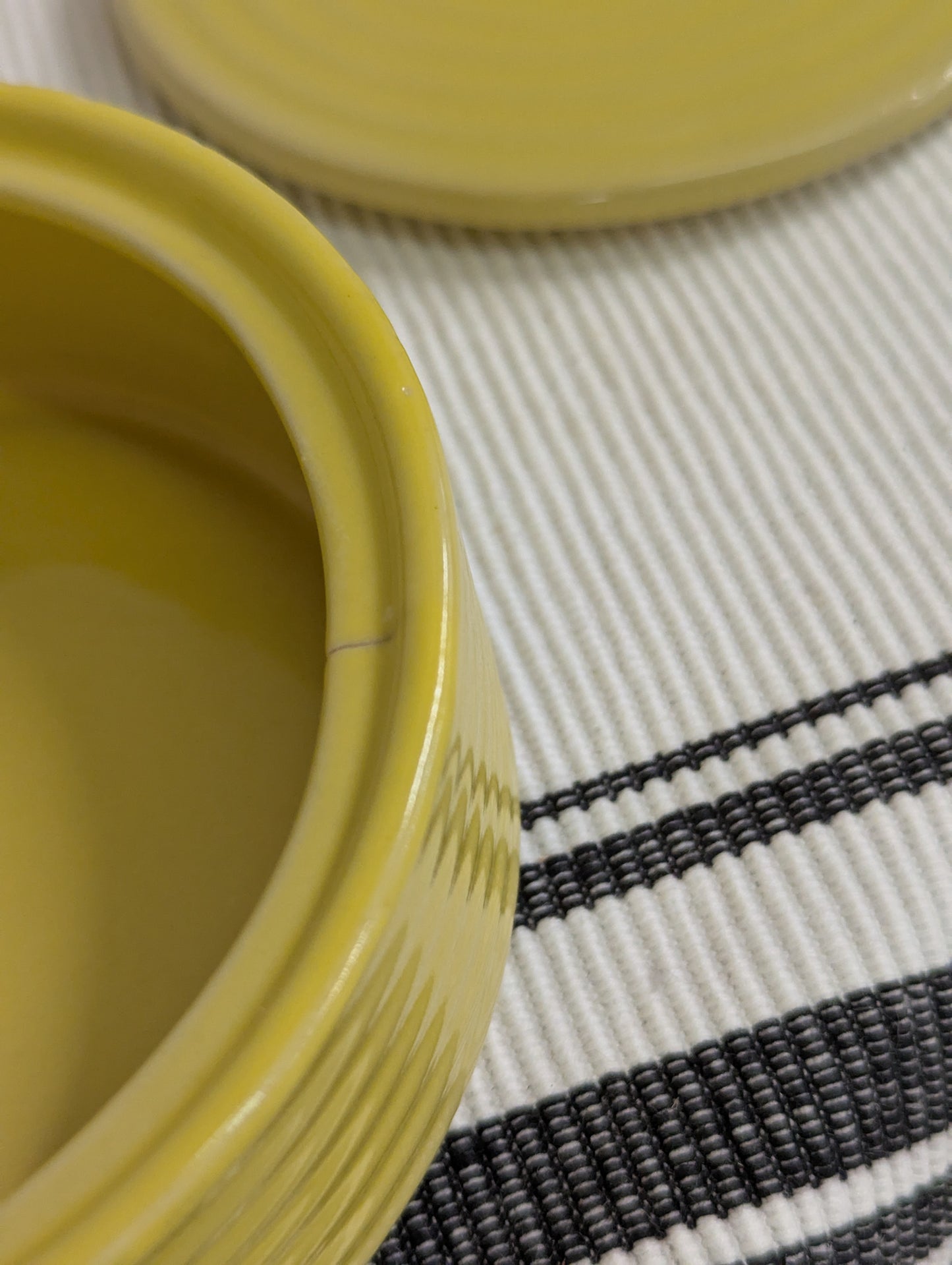 Yellow Ceramic Dish with Lid