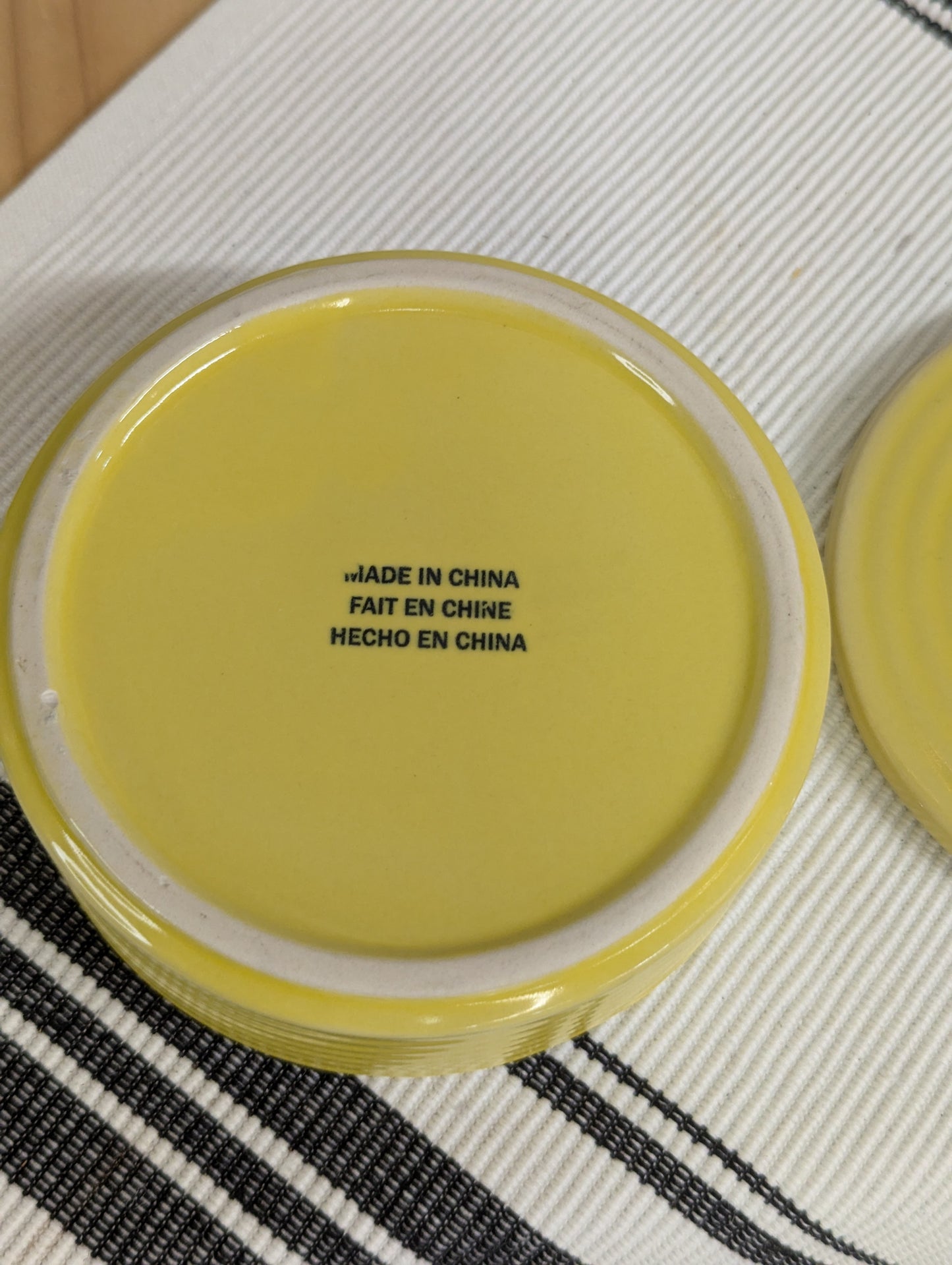 Yellow Ceramic Dish with Lid