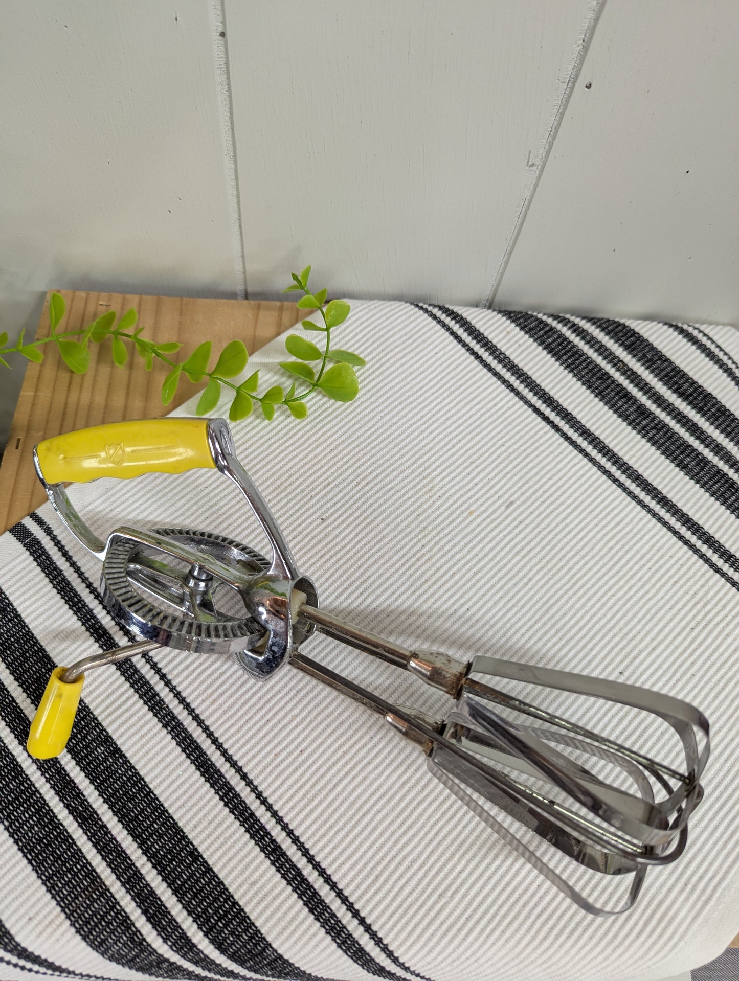 Manual Hand Mixer with Yellow Handle