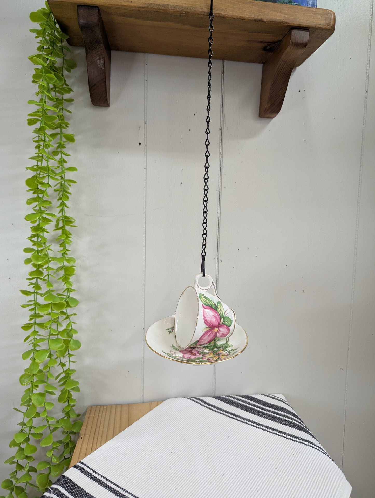 Upcycled Teacup Bird Feeder