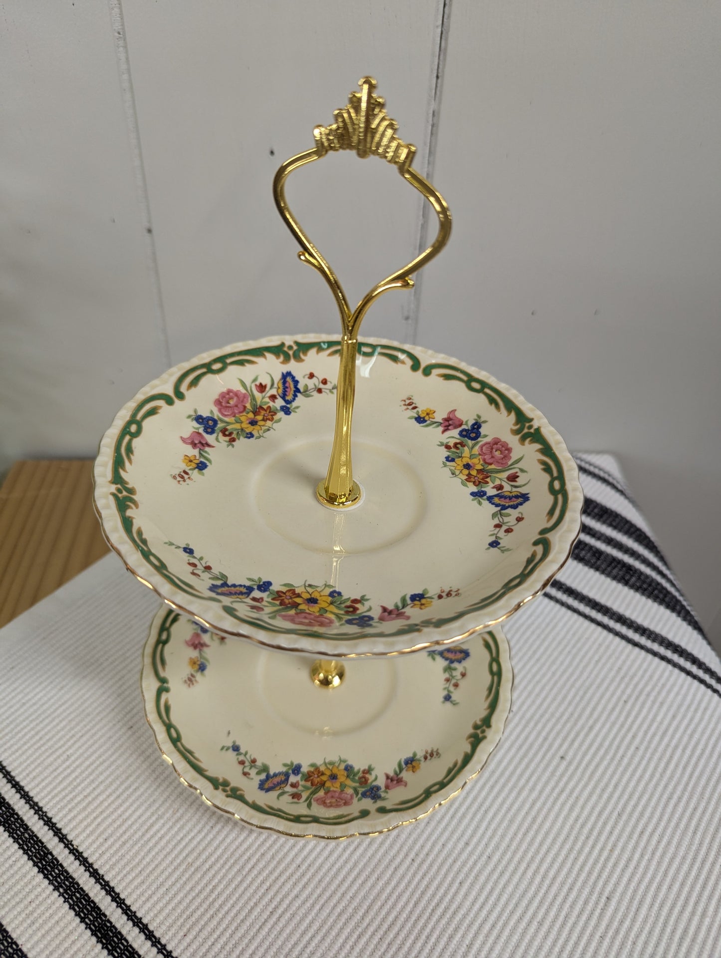 Upcycled Grindley England "The Elsa" Saucers Tidbit Tray