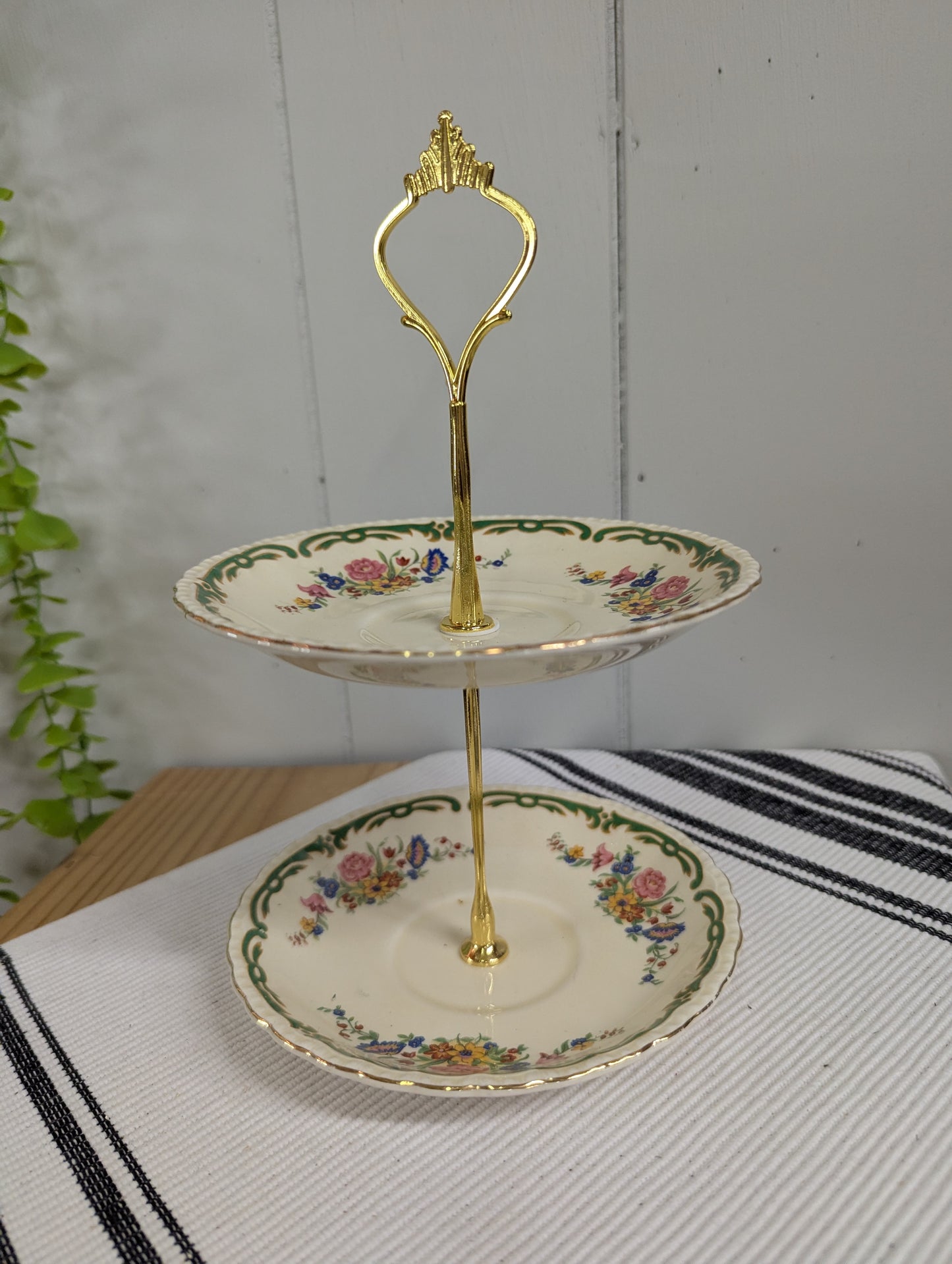 Upcycled Grindley England "The Elsa" Saucers Tidbit Tray