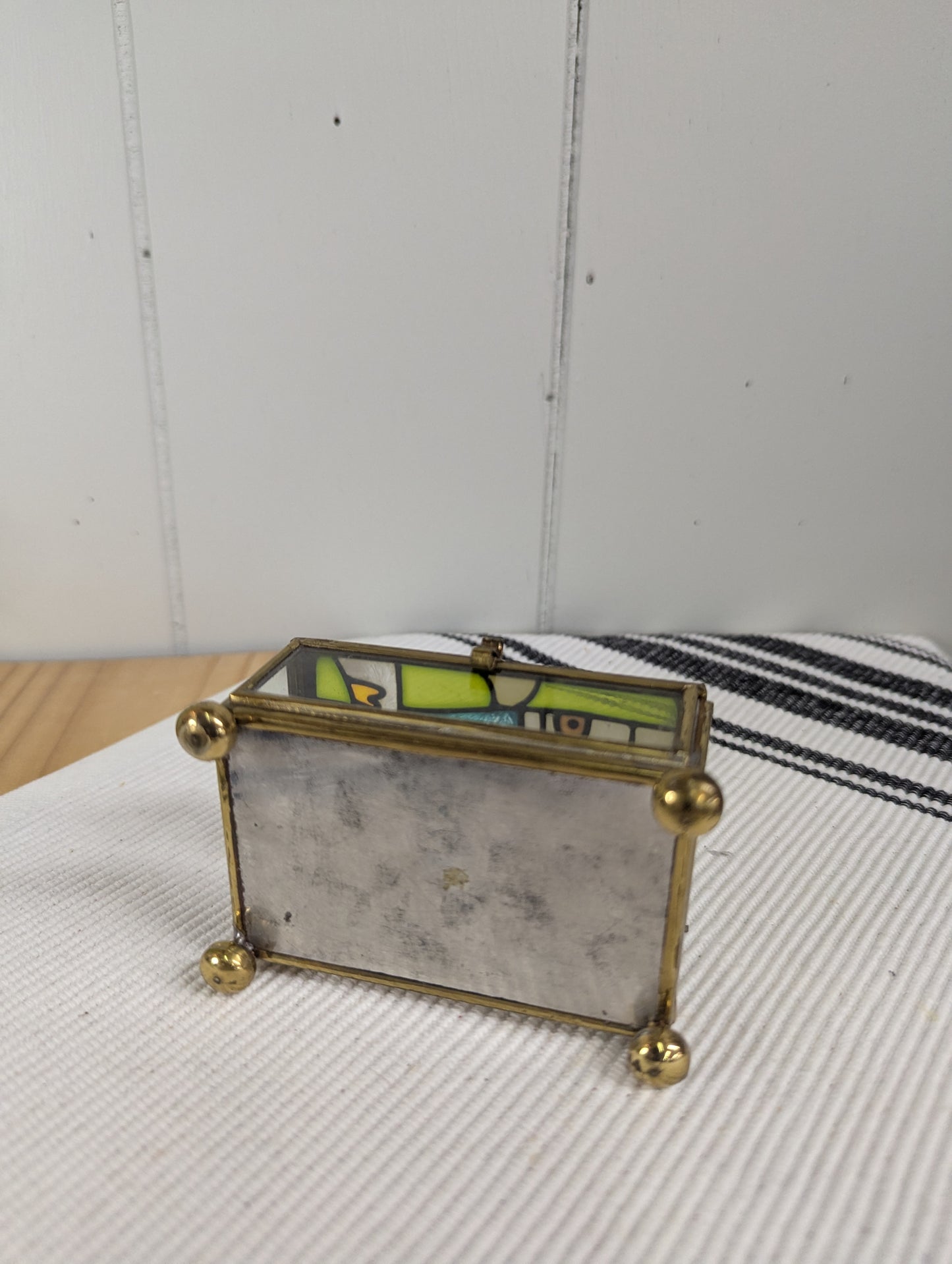Small Stained Glass Style Trinket Box