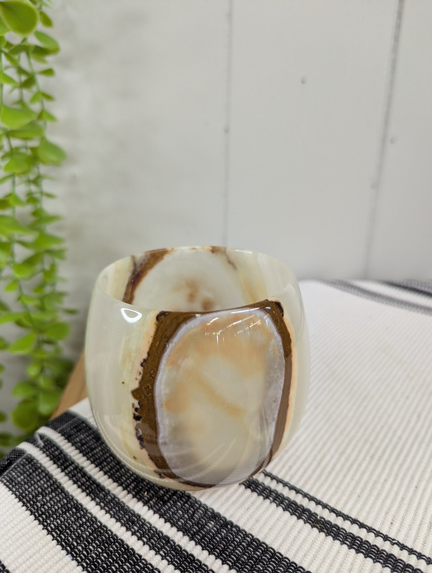 Onyx Stemless Goblet/Tea Light Holder
