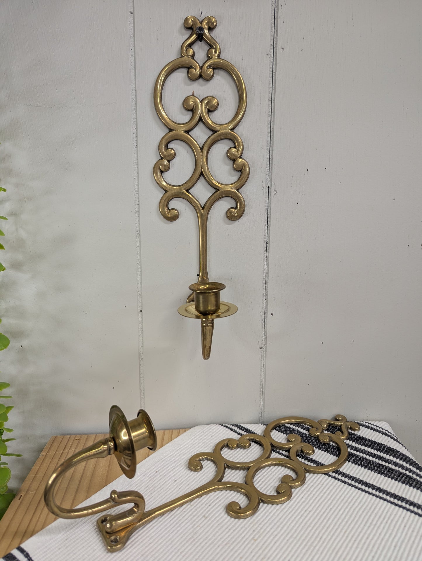 Brass Wall Sconce/Candle Holders