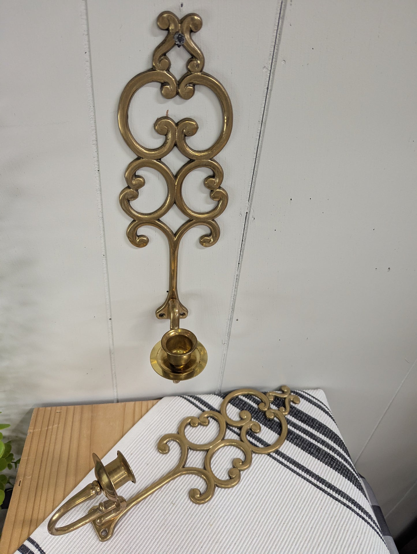 Brass Wall Sconce/Candle Holders