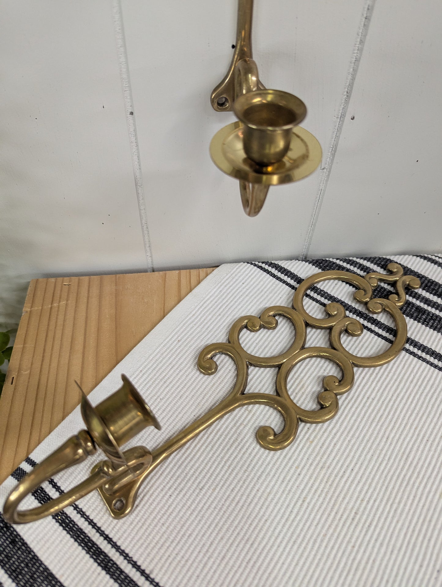Brass Wall Sconce/Candle Holders