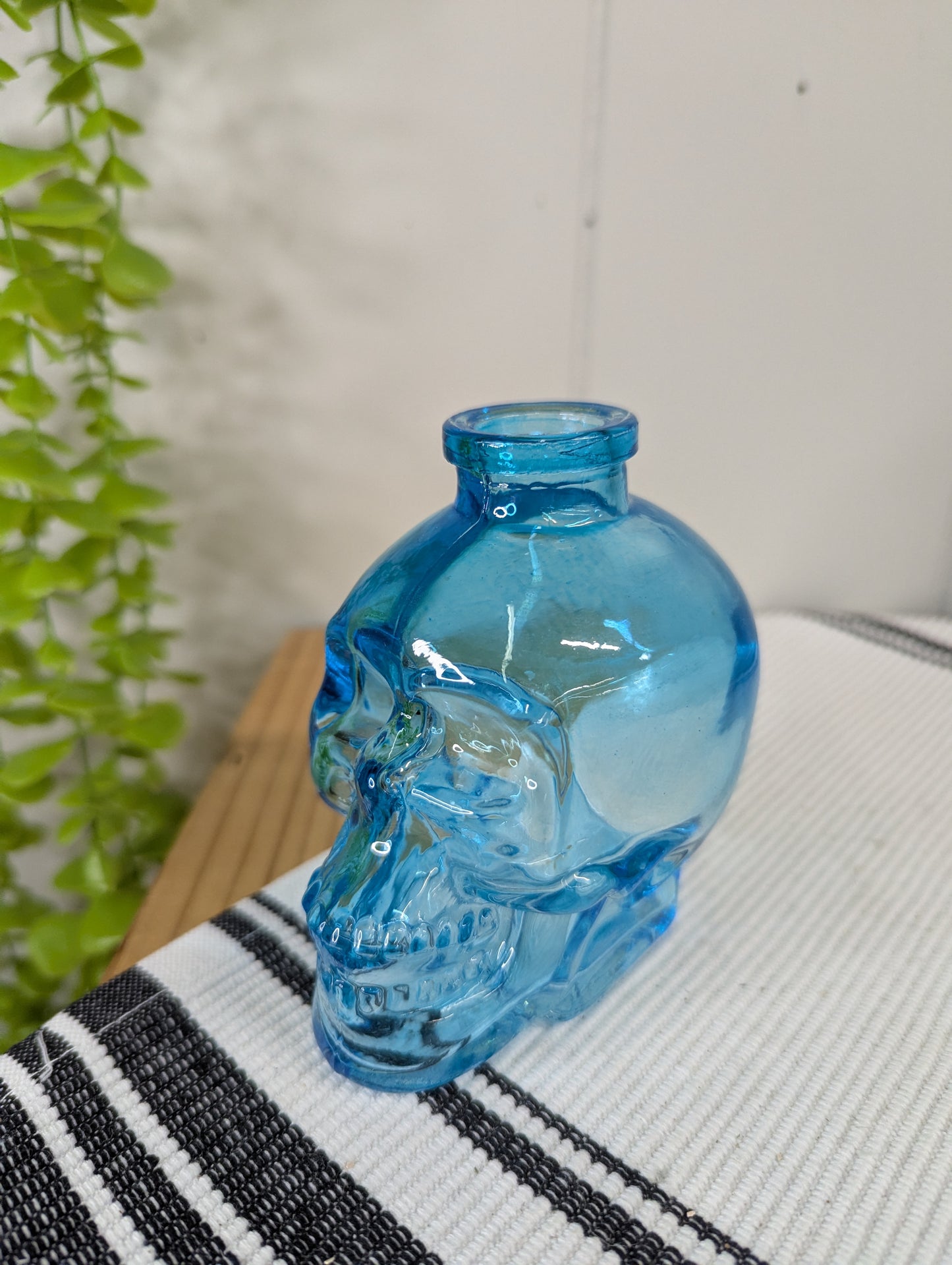 Blue Skull Vase