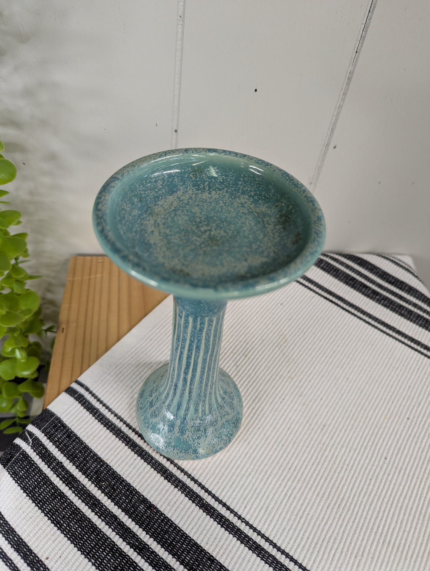 Blue Pillar Candle Holder