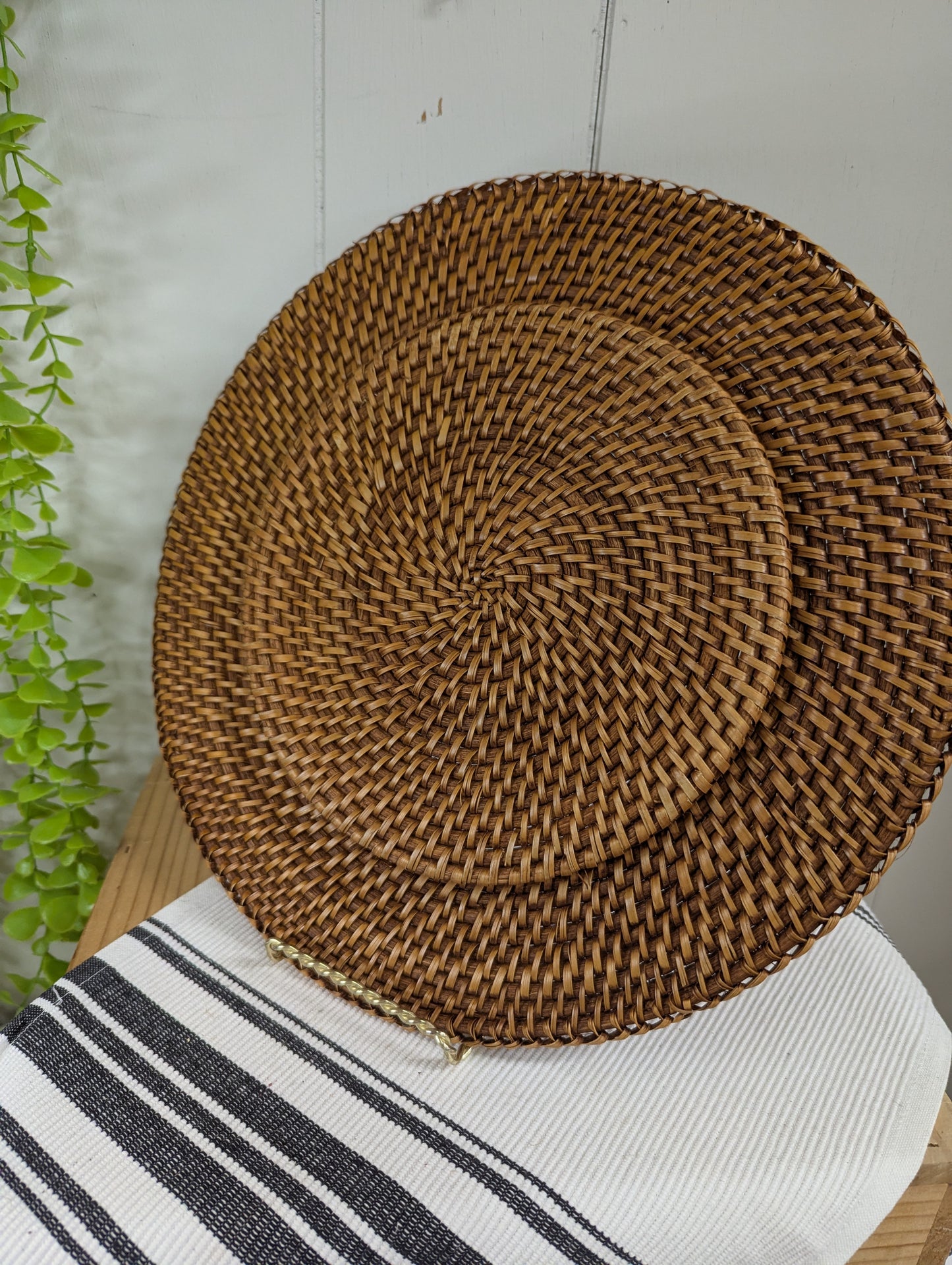 Set of Four Woven Charger Plates
