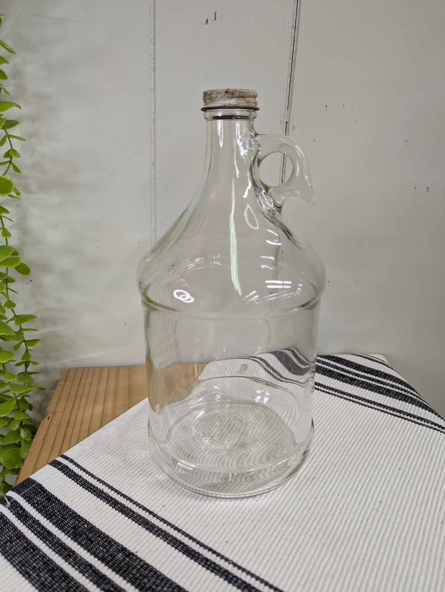Vintage Glass Jug with Lid