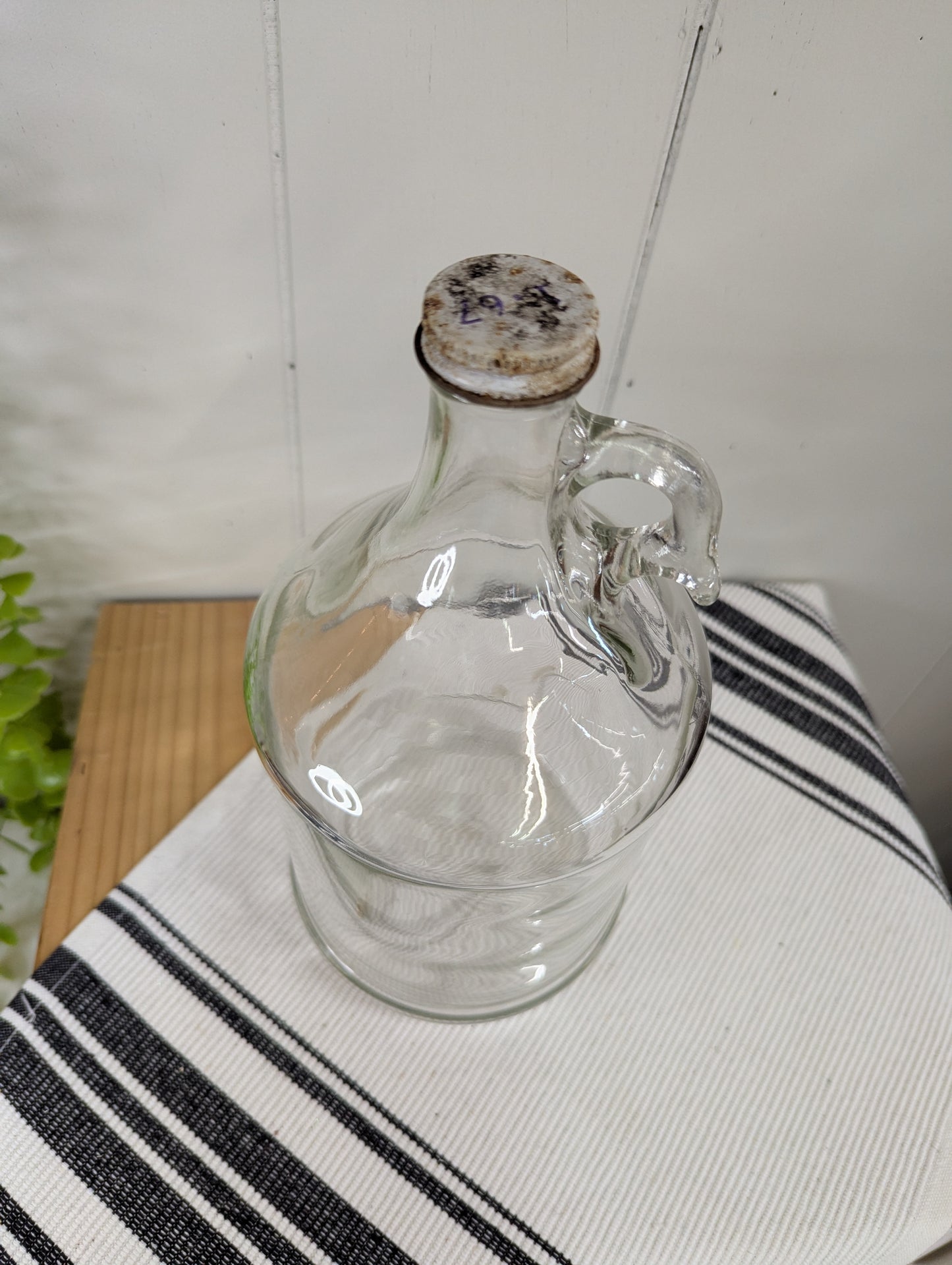 Vintage Glass Jug with Lid