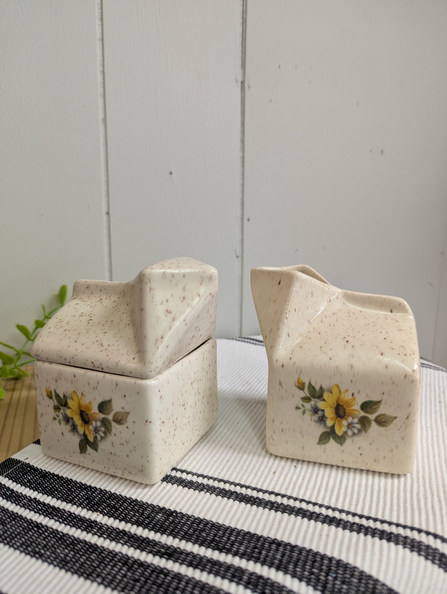 MCM Speckled Cream and Sugar Set