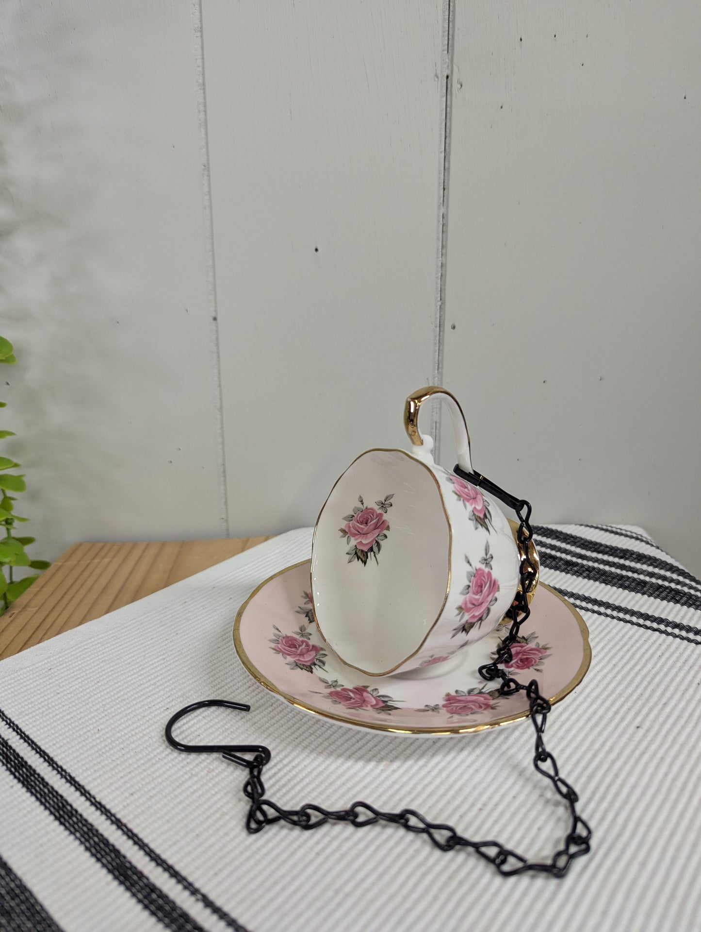 Upcycled Teacup Bird Feeder
