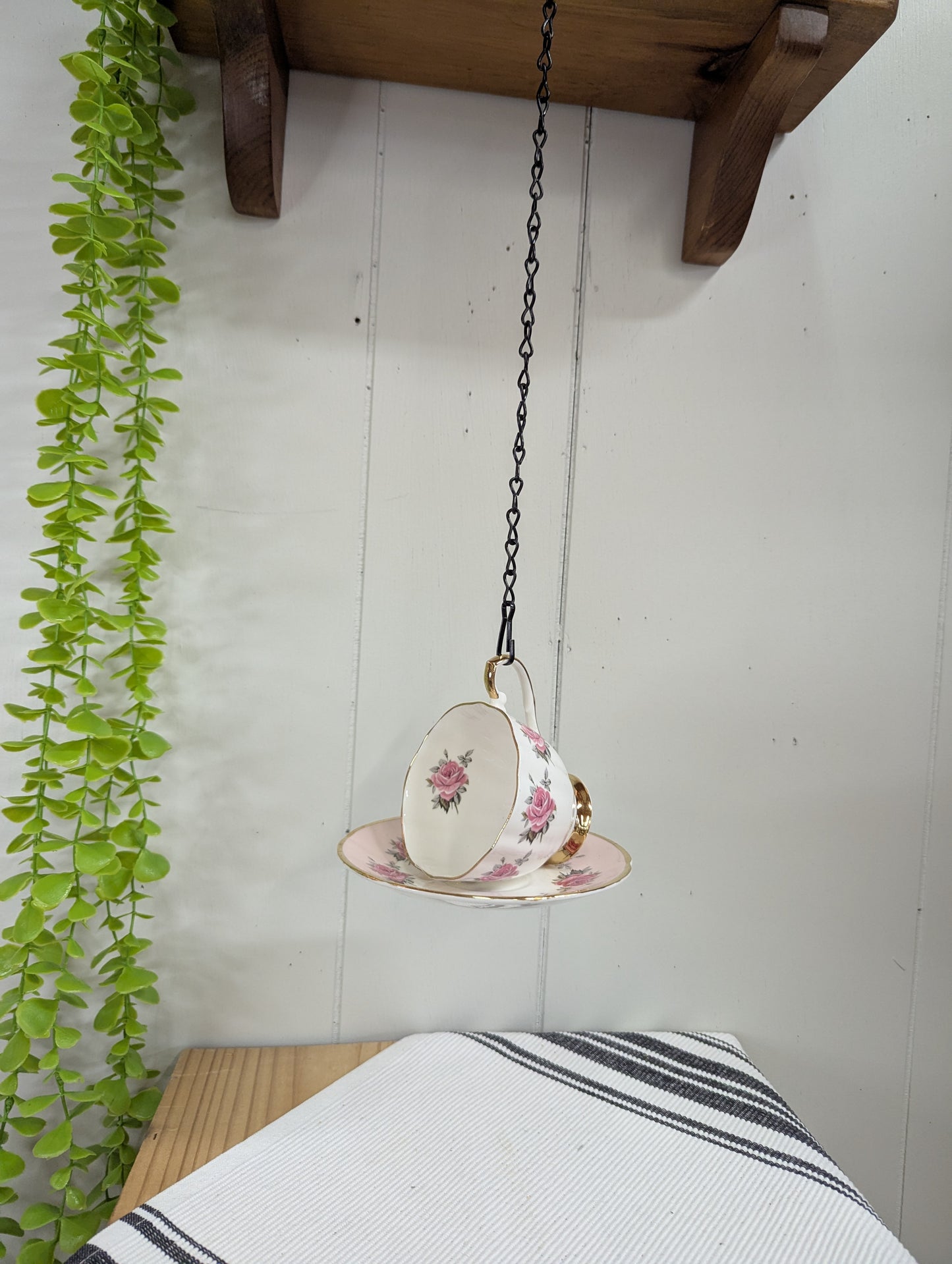 Upcycled Teacup Bird Feeder