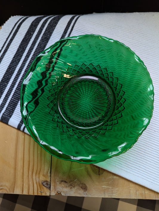 Green Depression Glass Dish