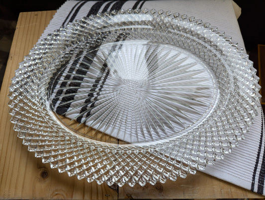 Anchor Hocking Clear Depression Glass Miss America Platter