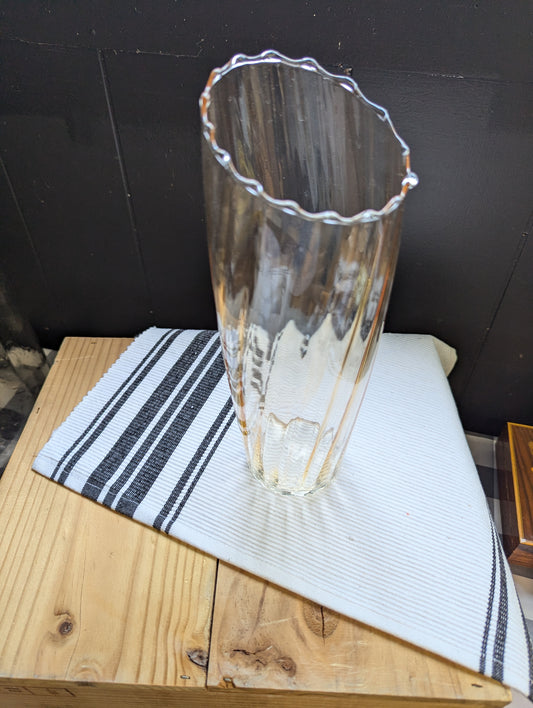 Fluted Vase with Scalloped Edge