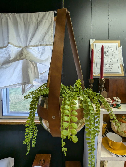 Hanging Brass Plant Holder
