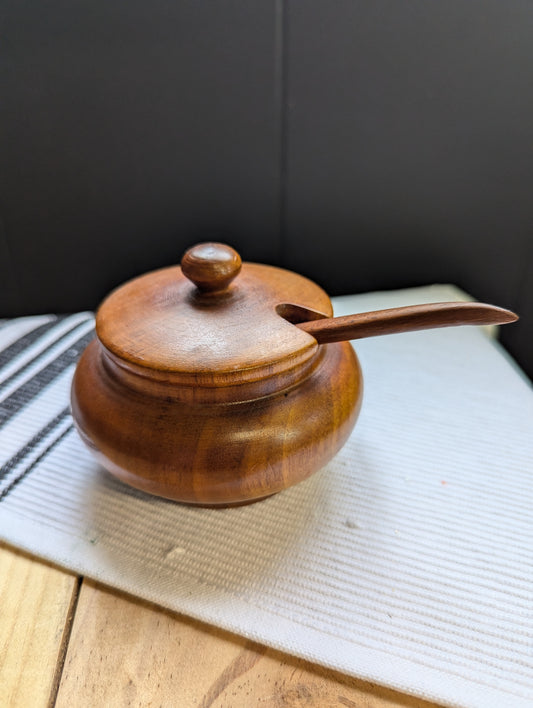 Wood Sugar/Spice Bowl